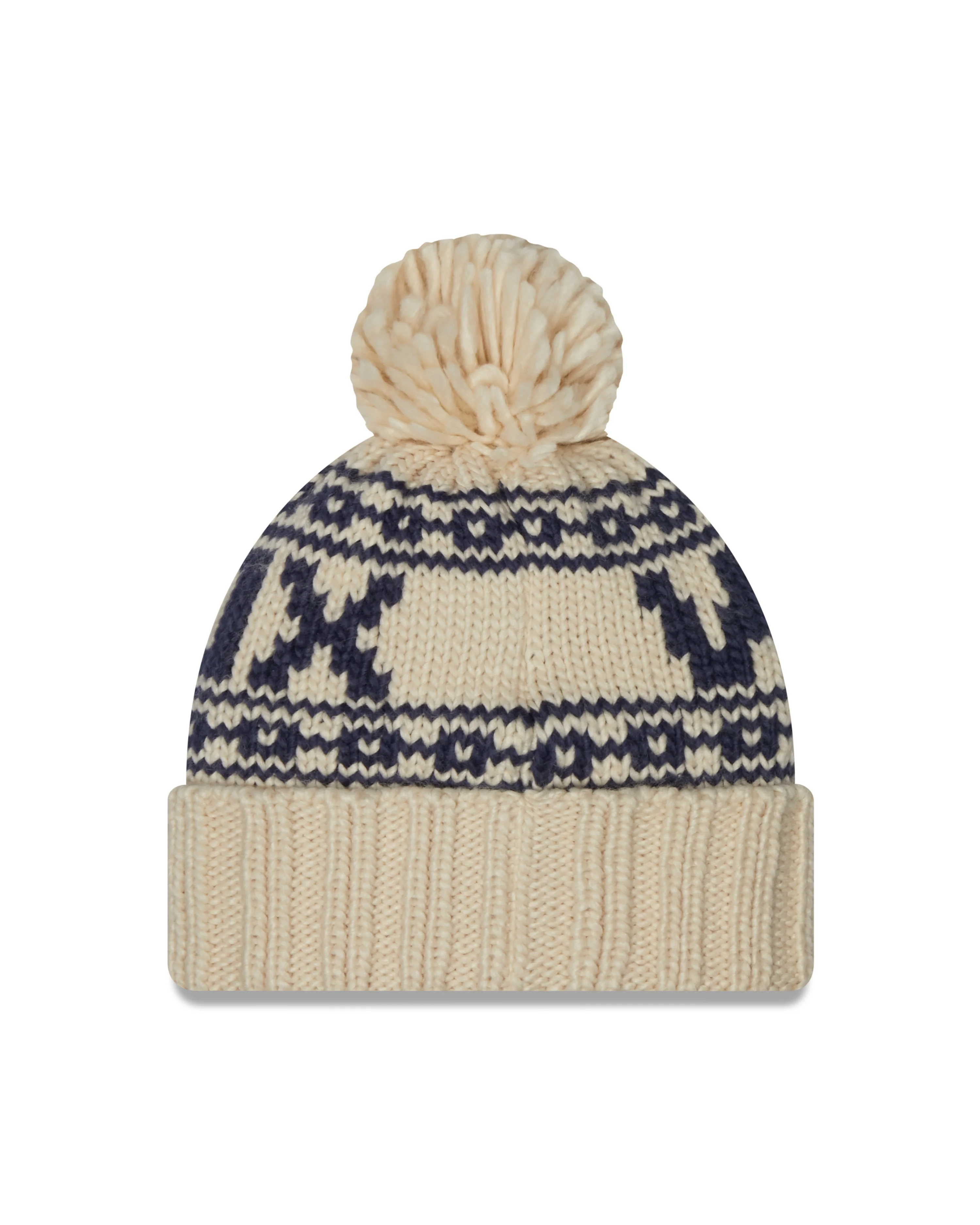 Women's Chicago White Sox Cooperstown Collection New Era Cream Knitsport Cuffed Knit Hat with Pom