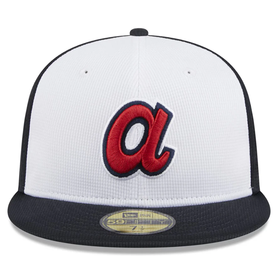 Men's Atlanta Braves New Era White 2024 Batting Practice 59FIFTY Fitted Hat