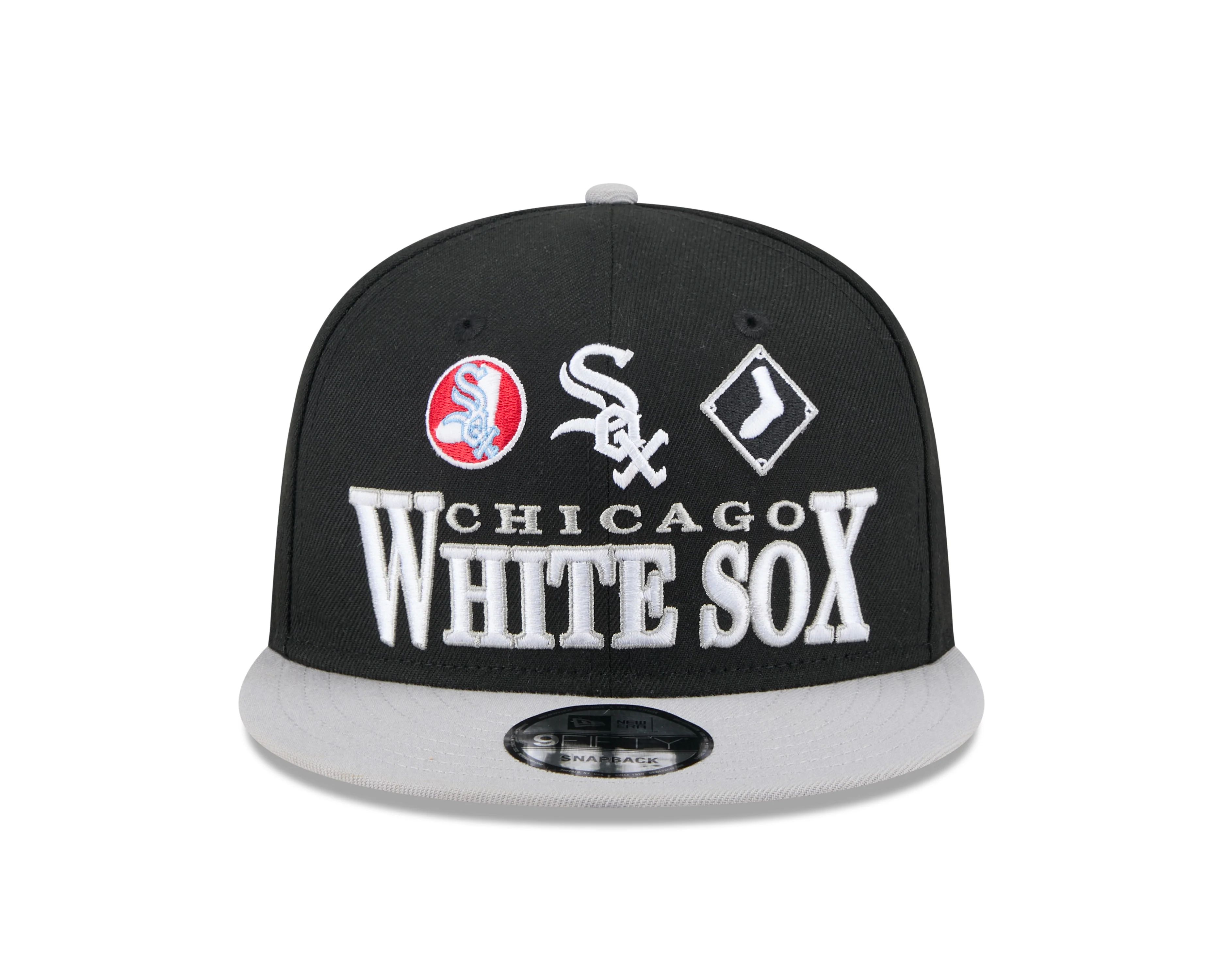 Chicago White Sox New Era 2 Tone Black/Gray Archive 9FIFTY Snapback Hat