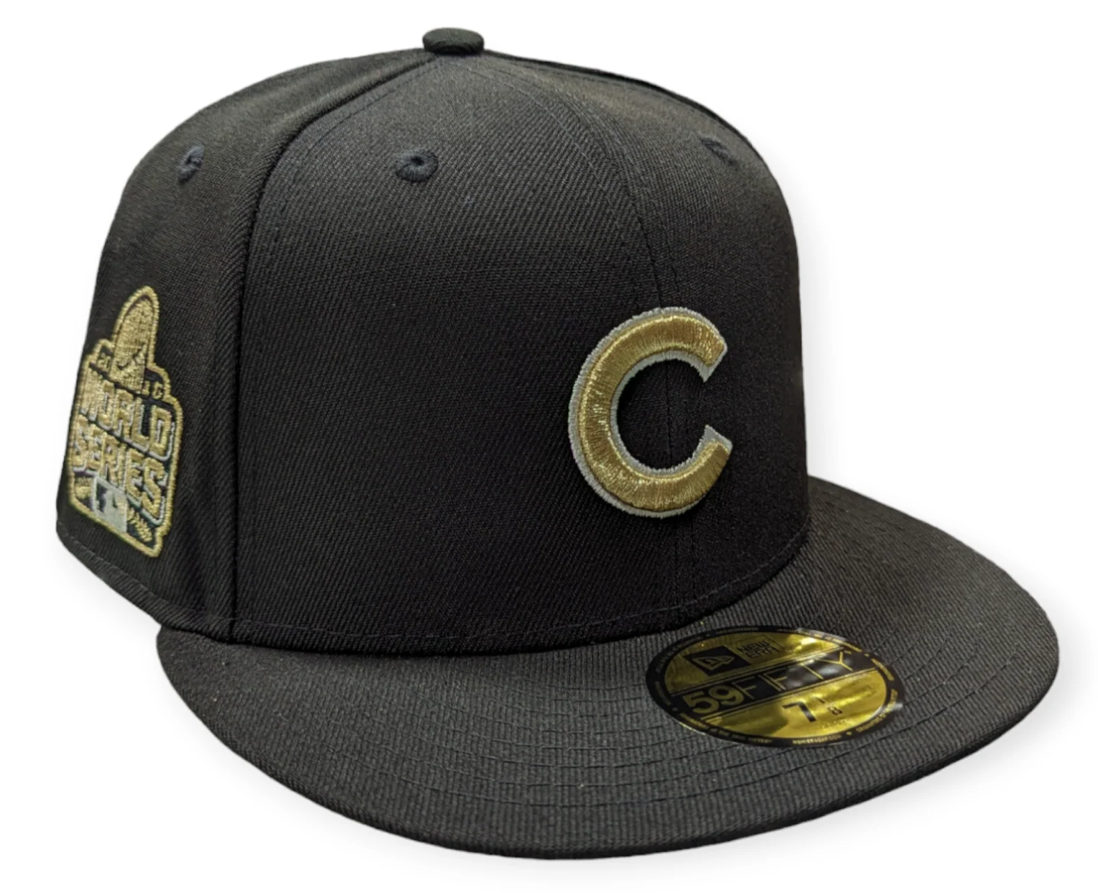 Chicago Cubs New Era 59FIFTY Day Black/Gold 59FIFTY Fitted Hat