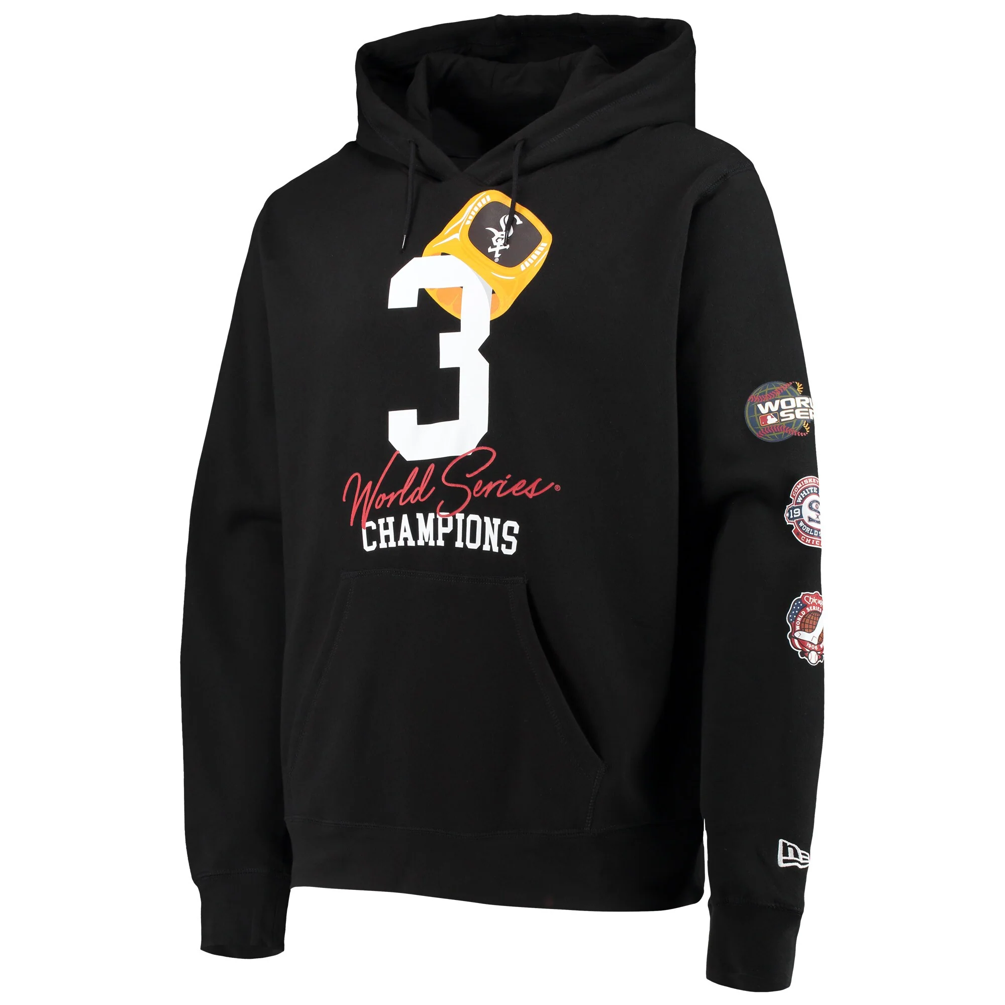 Men's Chicago White Sox New Era Black Count the Rings Pullover Hoodie