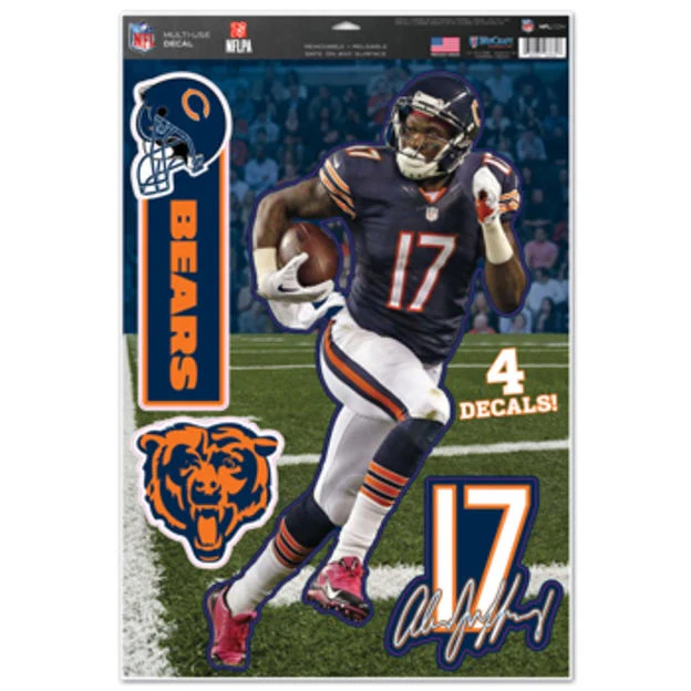 Chicago Bears Alshon Jeffery Decal 11x17 Multi Use Decals