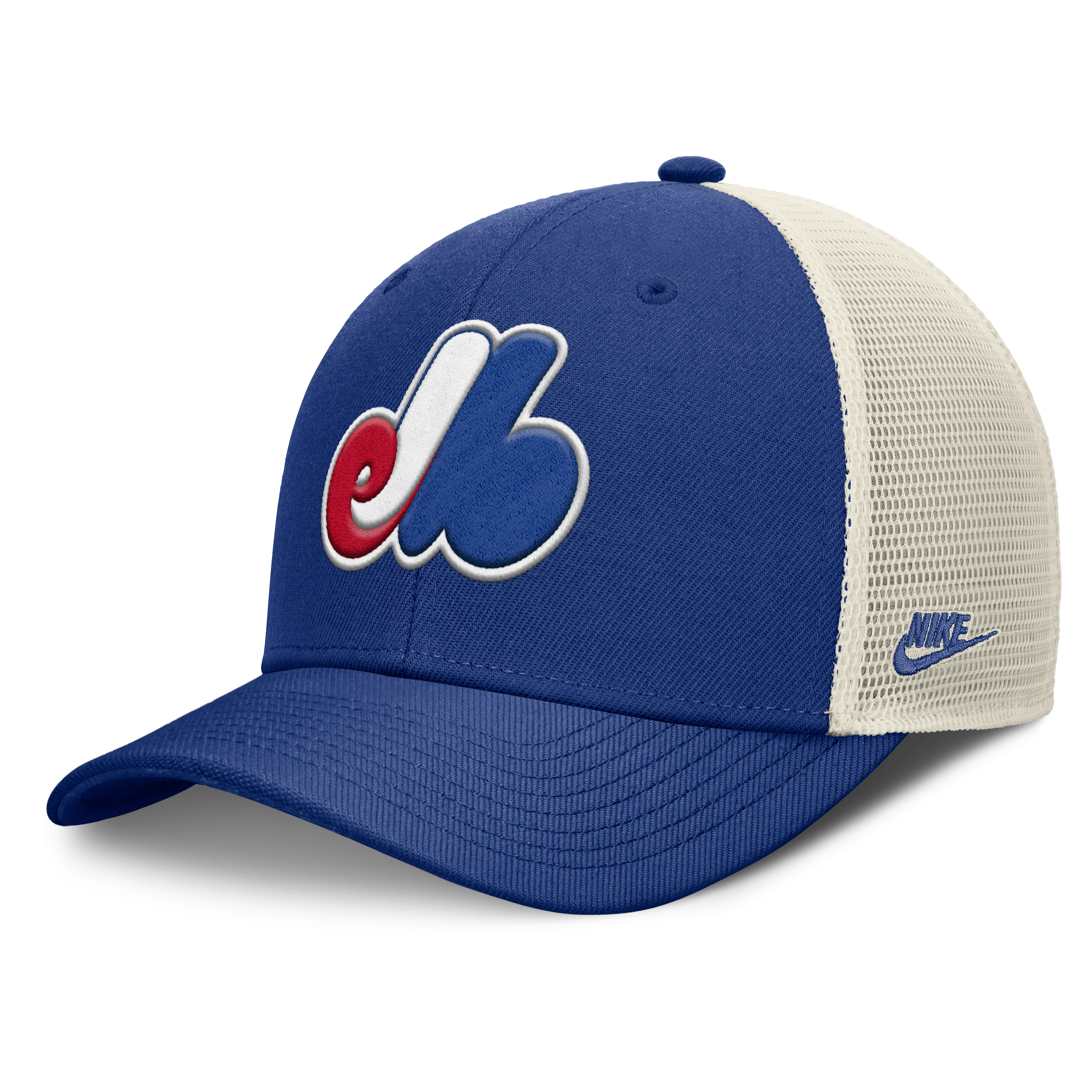 Montreal Expos Nike Rise Royal Adjustable Snapback Trucker Hat