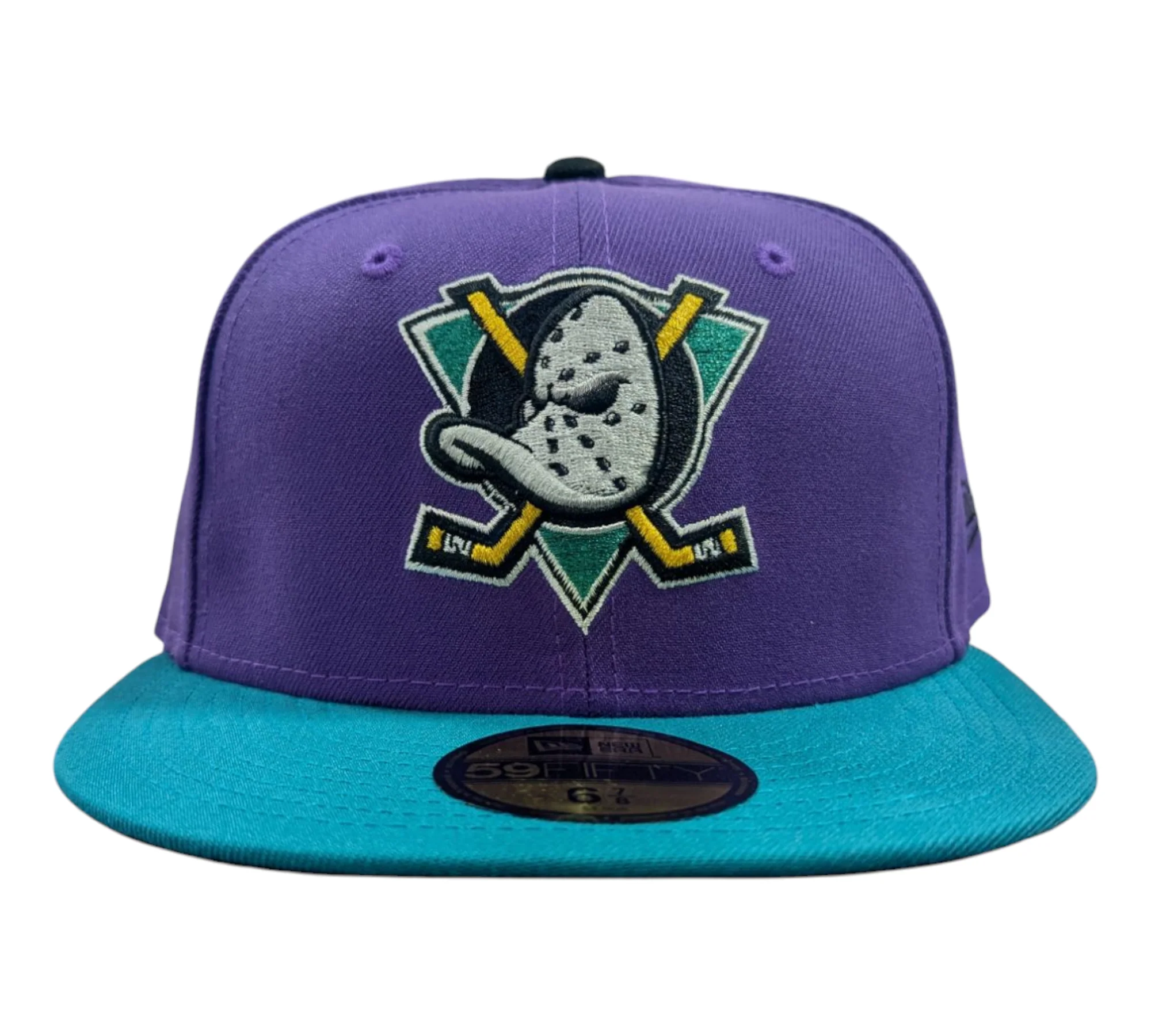 Anaheim Mighty Ducks New Era Purple/Teal Ducks Fly Together 59FIFTY Fitted Hat