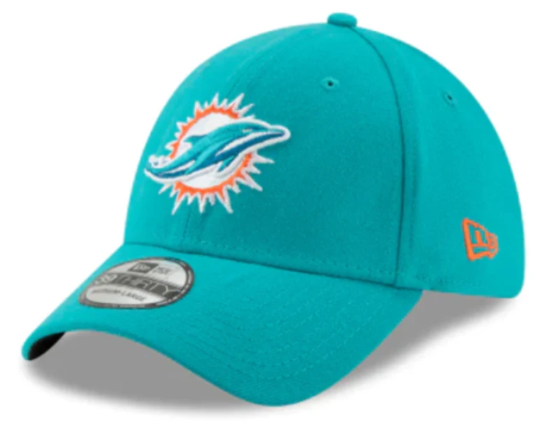 Men's Miami Dolphins New Era Aqua Team Classic 39THIRTY Flex Hat