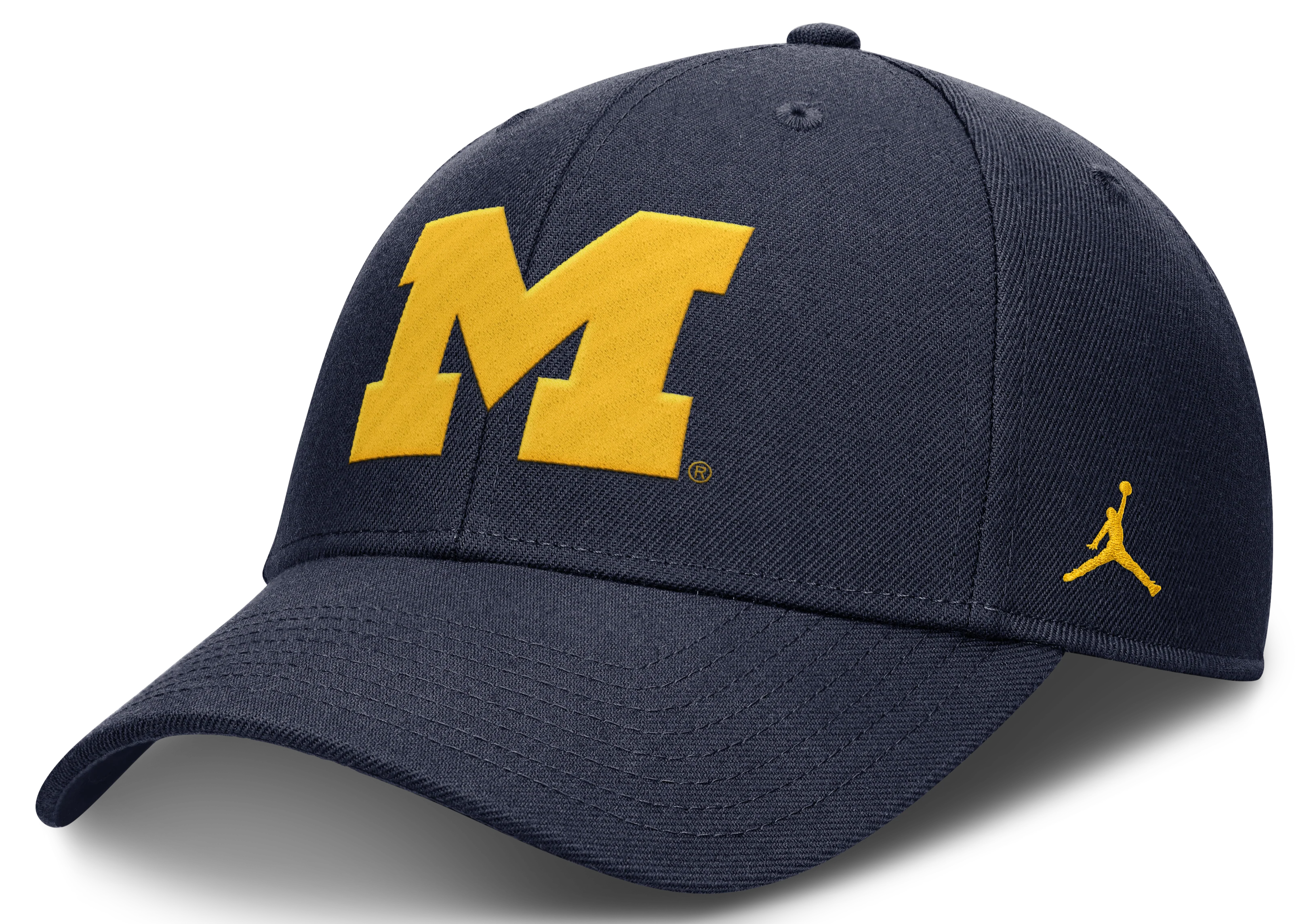 Michigan Wolverines Jumpman Navy Club Adjustable Hat