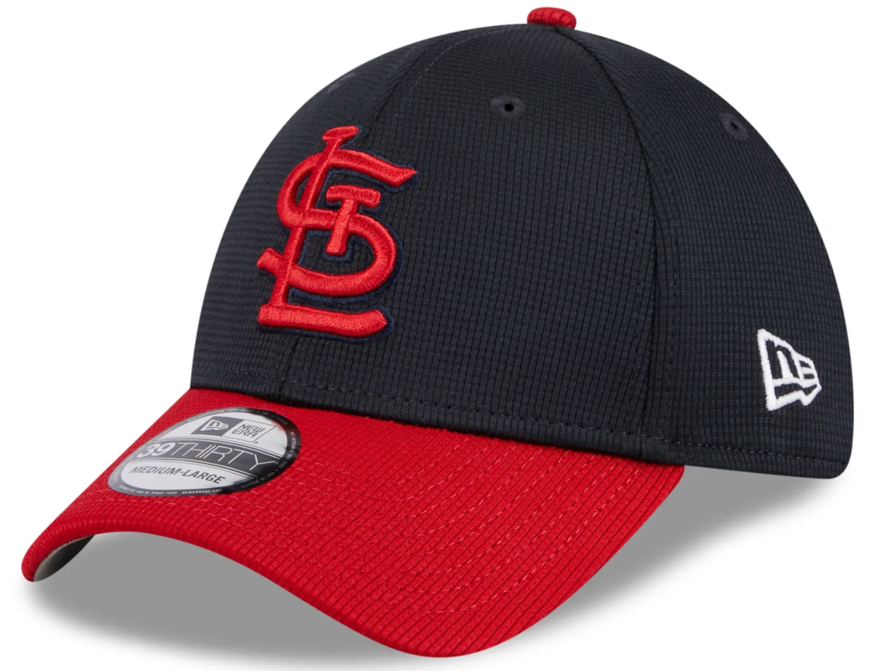 Men's St. Louis Cardinals New Era Batting Practice Navy/Red 39THIRTY Flex-Fit Hat