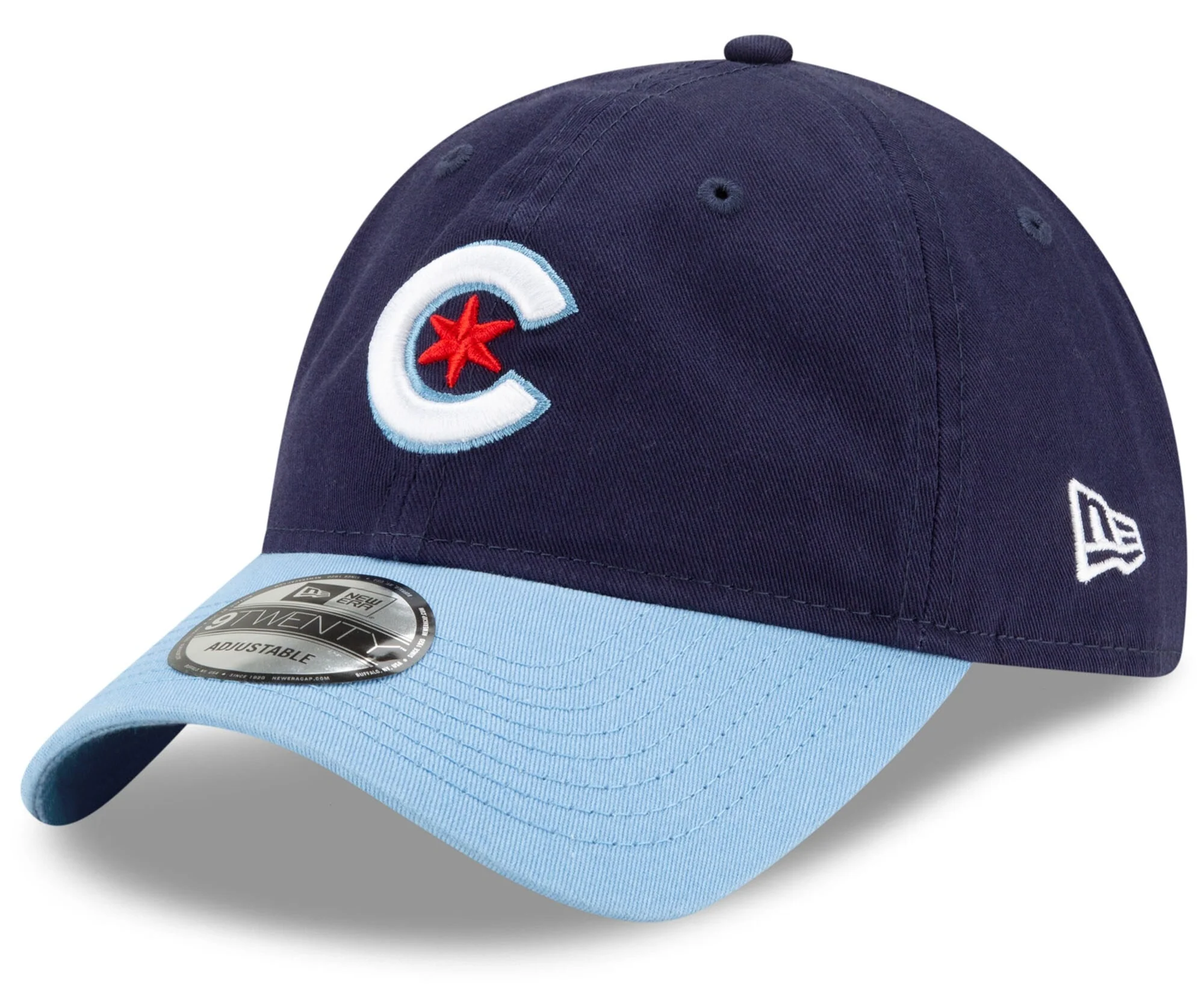 Men's Chicago Cubs New Era Navy/Light Blue City Connect 9TWENTY Adjustable Hat