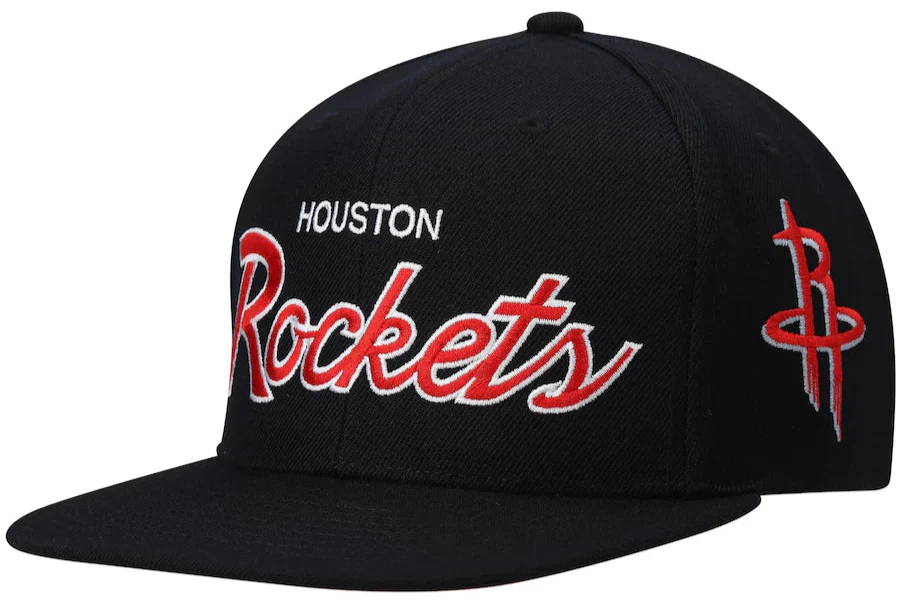 Houston Rockets Team Script 2.0 Mitchell & Ness Snapback Hat