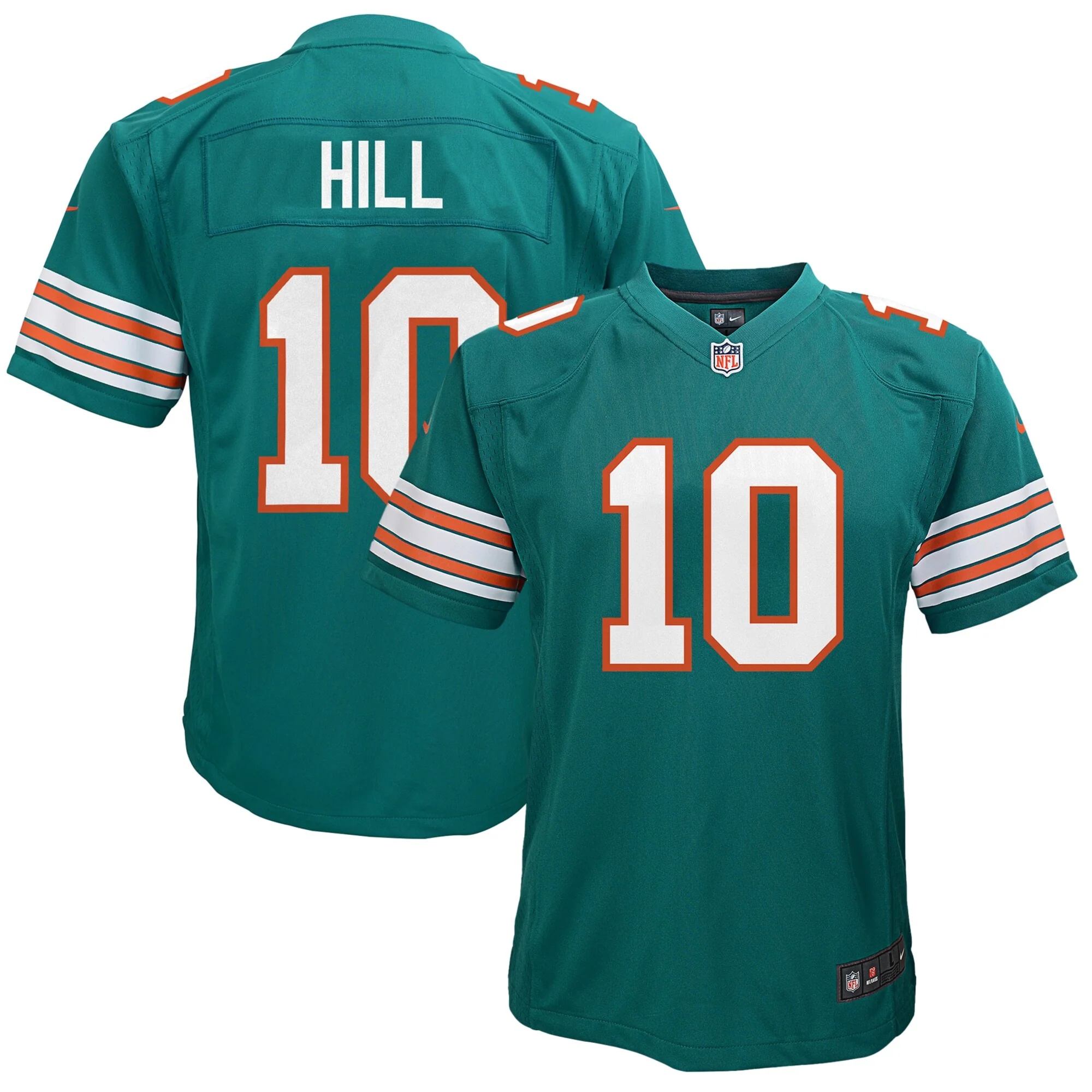 Youth Nike Tyreek Hill Throwback Dark Aqua Miami Dolphins Game Jersey