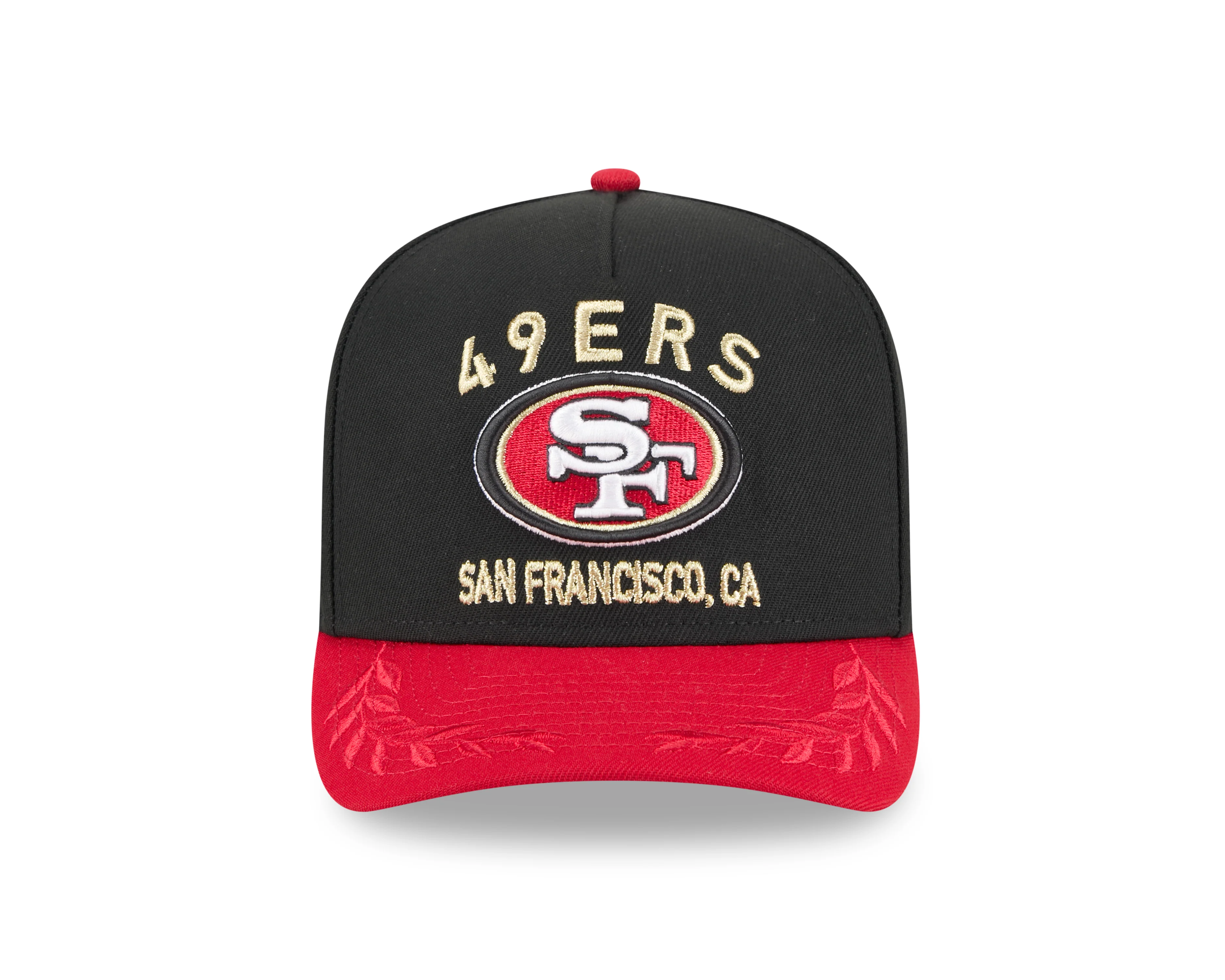 Men's San Francisco 49ers New Era 2025 NFL Draft Black A-Frame 9FIFTY Snapback Adjustable Hat