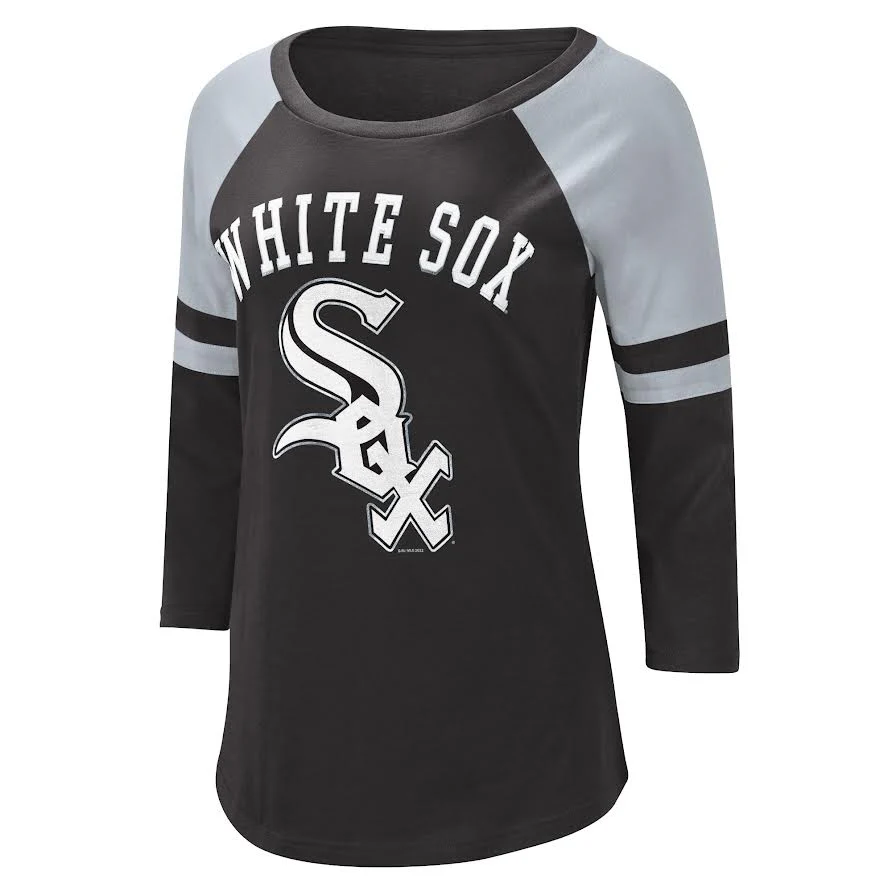 Women's Chicago White Sox G-3 Black Centered Primary Logo Long Sleeve Tee