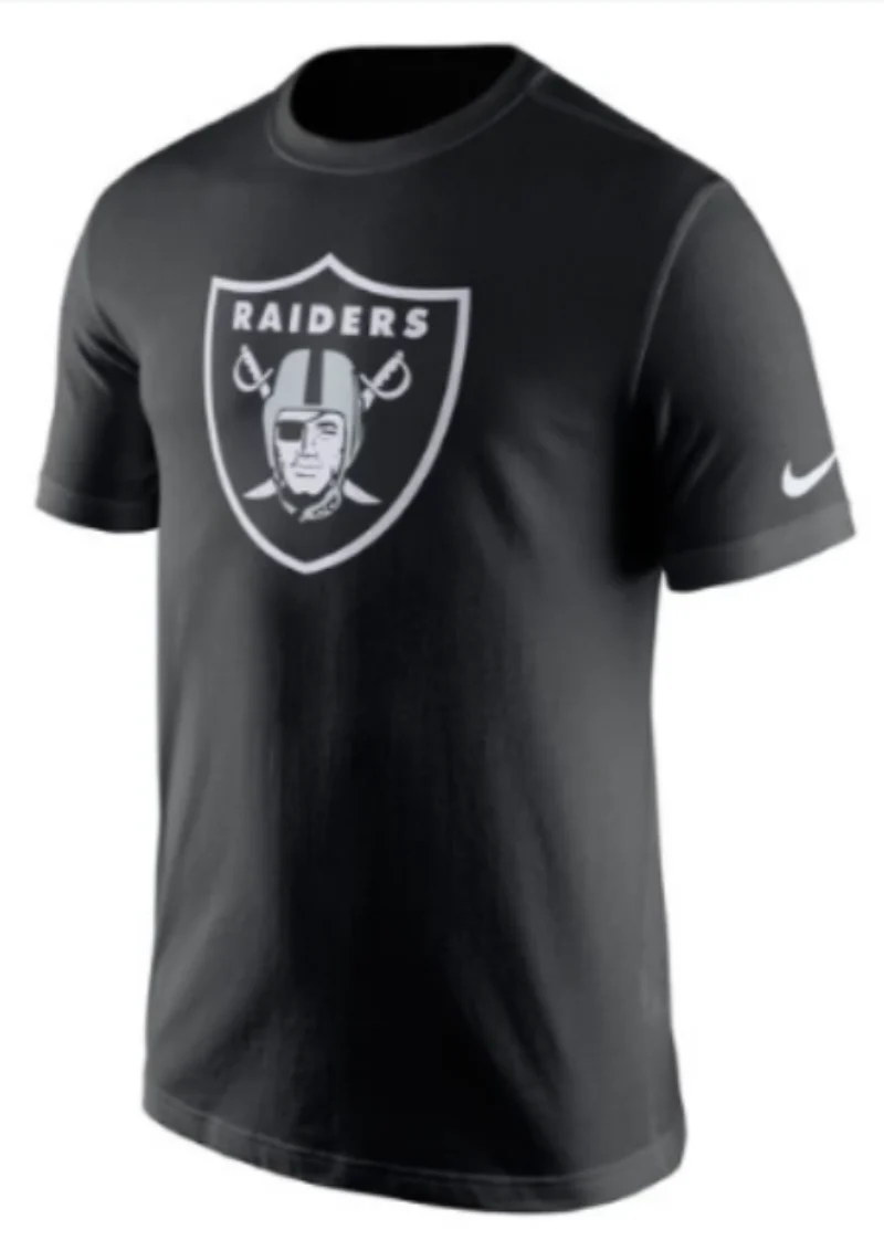 Youth Las Vegas Raiders Black Essential Logo Tee By Nike