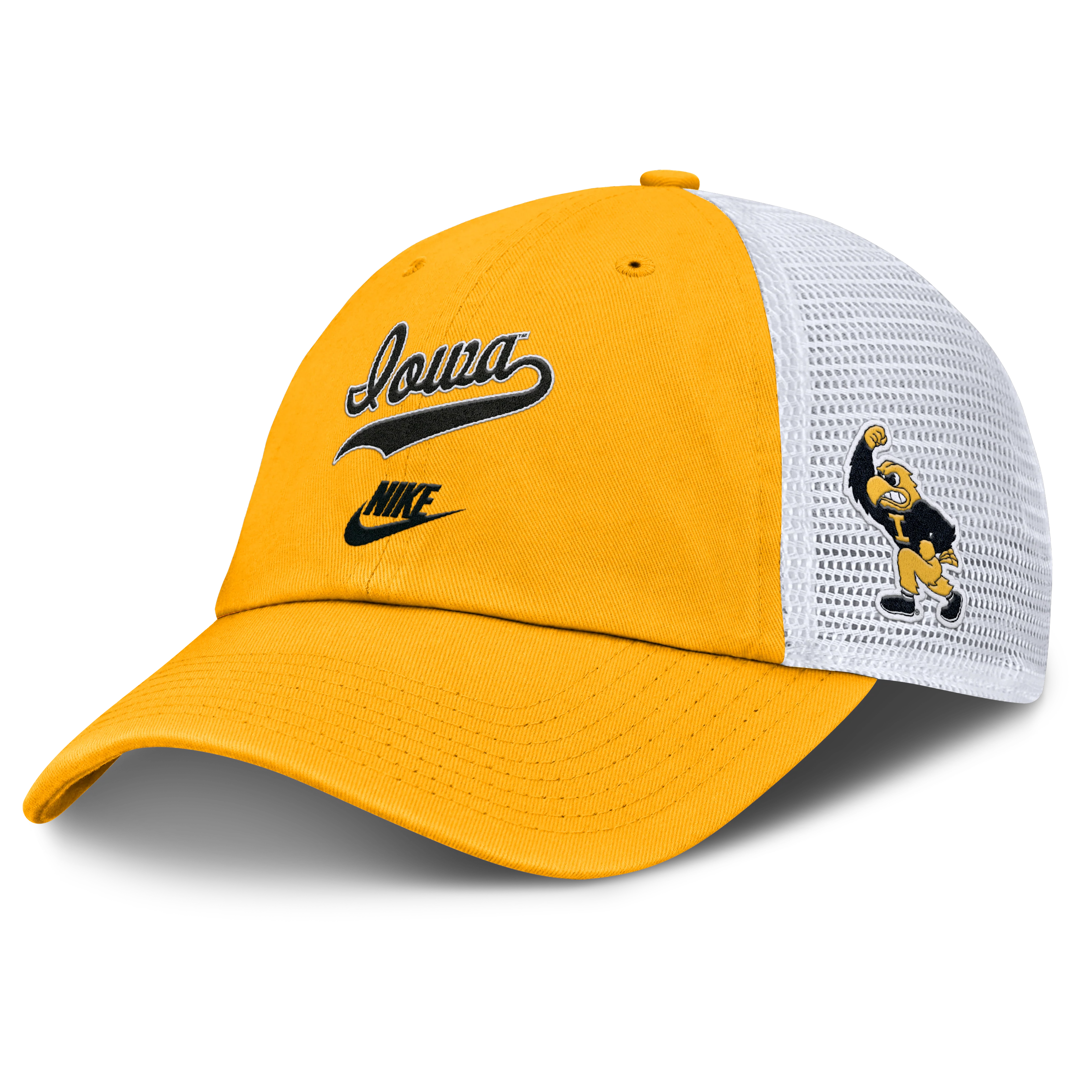 Iowa Hawkeyes Nike Yellow Legacy Club Unstructured Adjustable Trucker Hat
