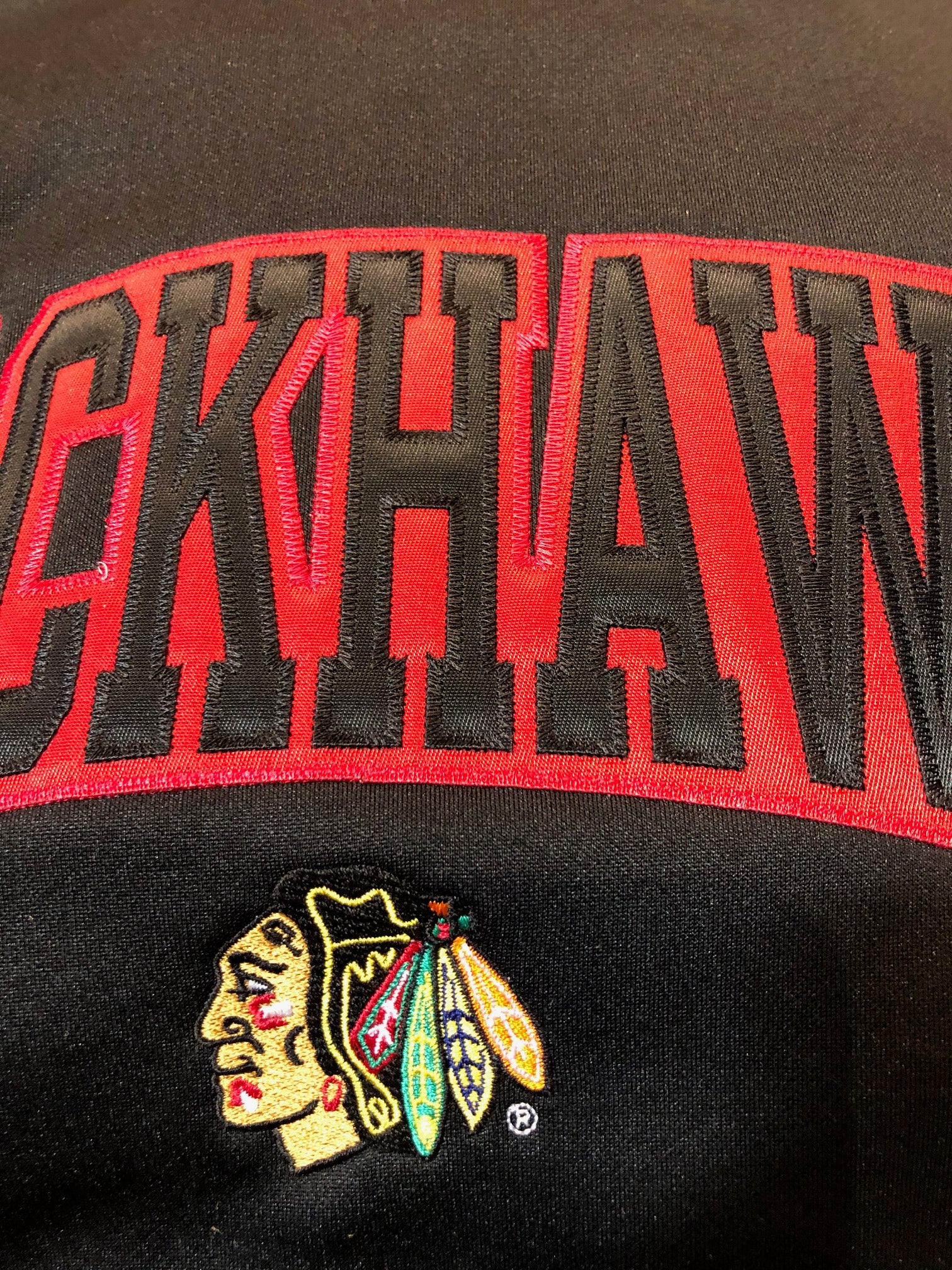 Chicago Blackhawks Volt Wordmark Fleece Sweatshirt By Antigua