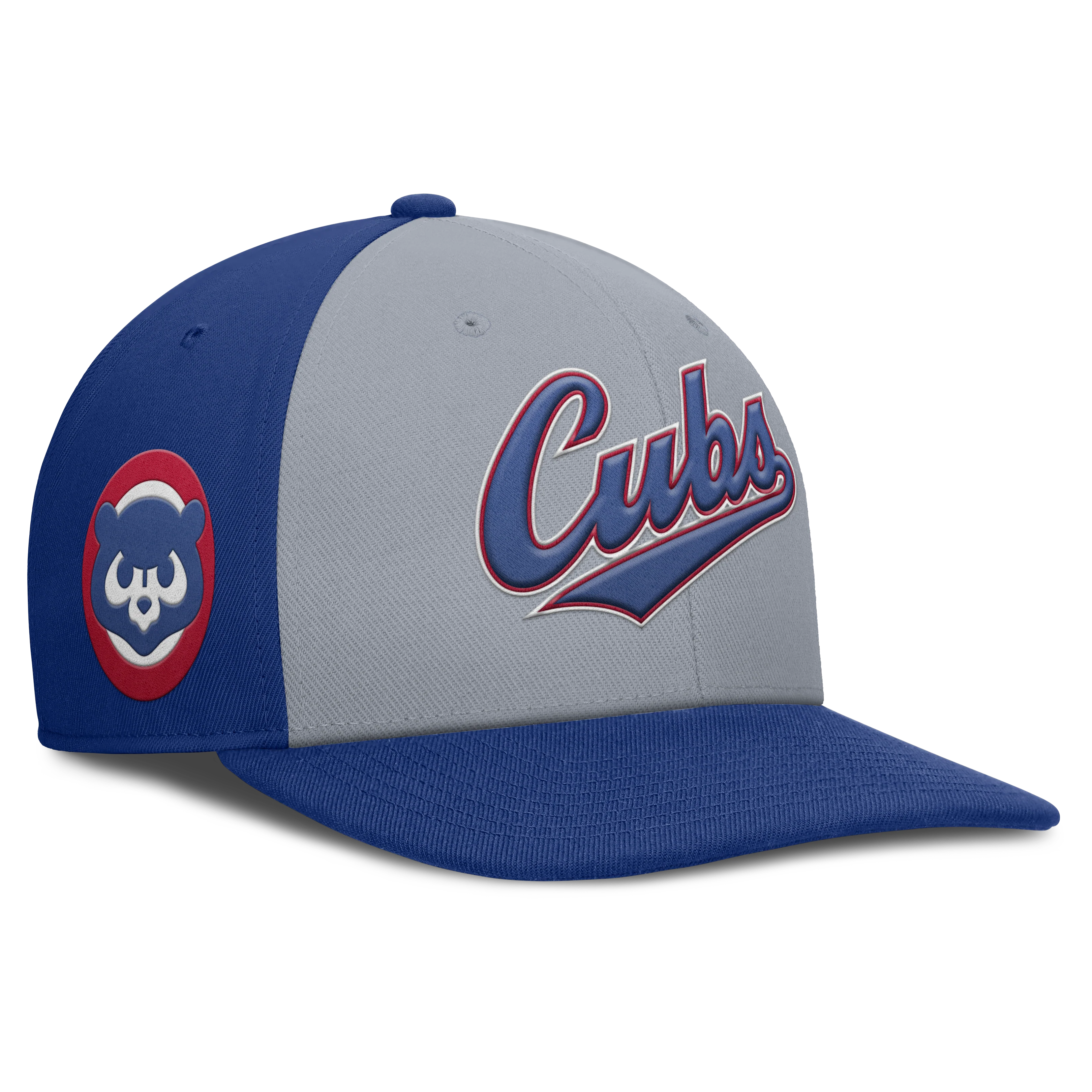 Chicago Cubs Nike Gray/Blue Dri-Fit Pro Adjustable Snapback Hat