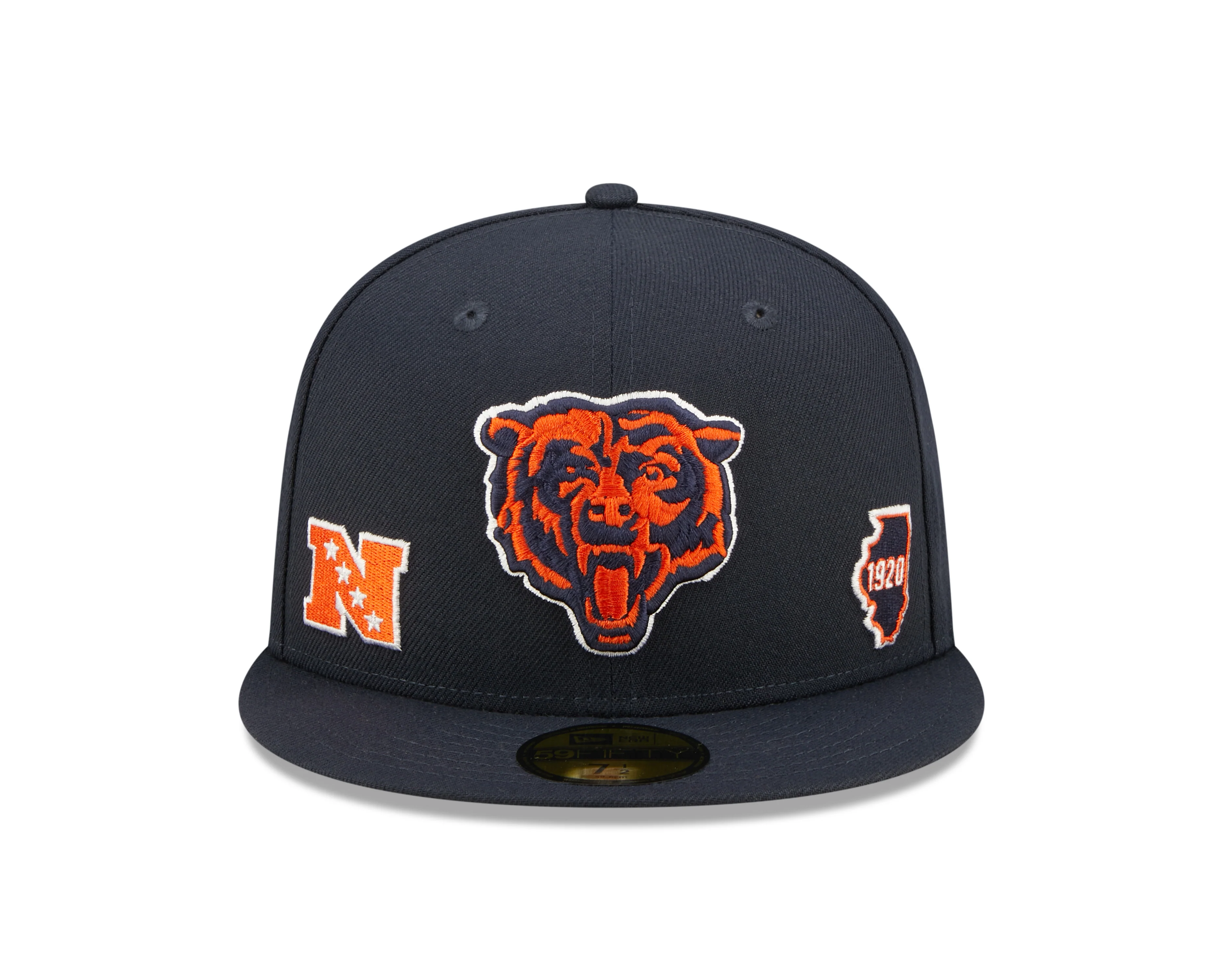 Chicago Bears New Era Navy Identity 59FIFTY Fitted Hat