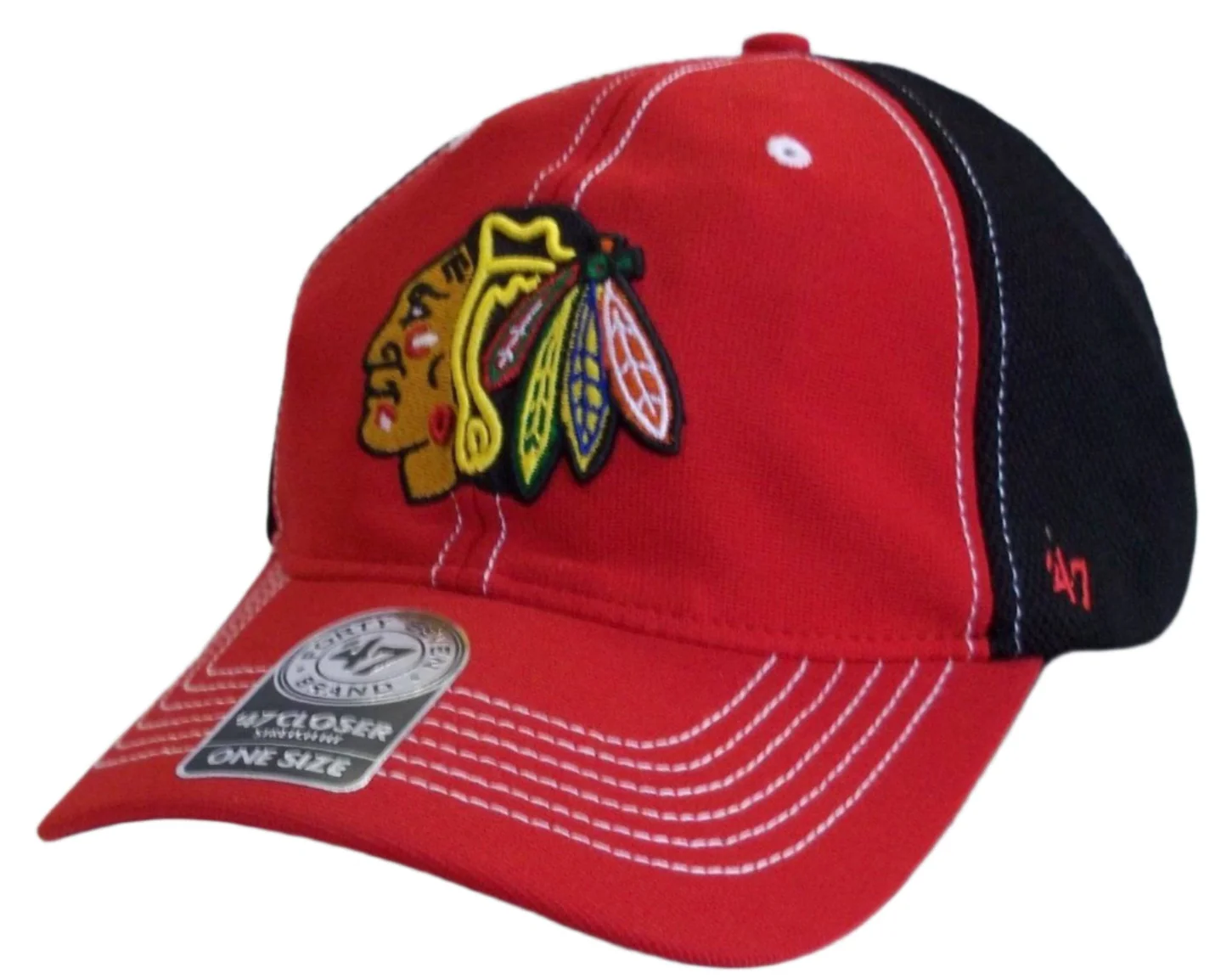 Chicago Blackhawks '47 NHL Brand Game Time Reversal Stretch Fit Hat