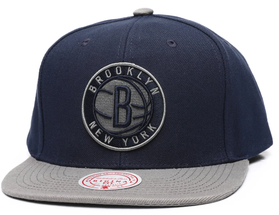 Men's Brooklyn Nets NBA Navy Spirit Mitchell & Ness Snapback