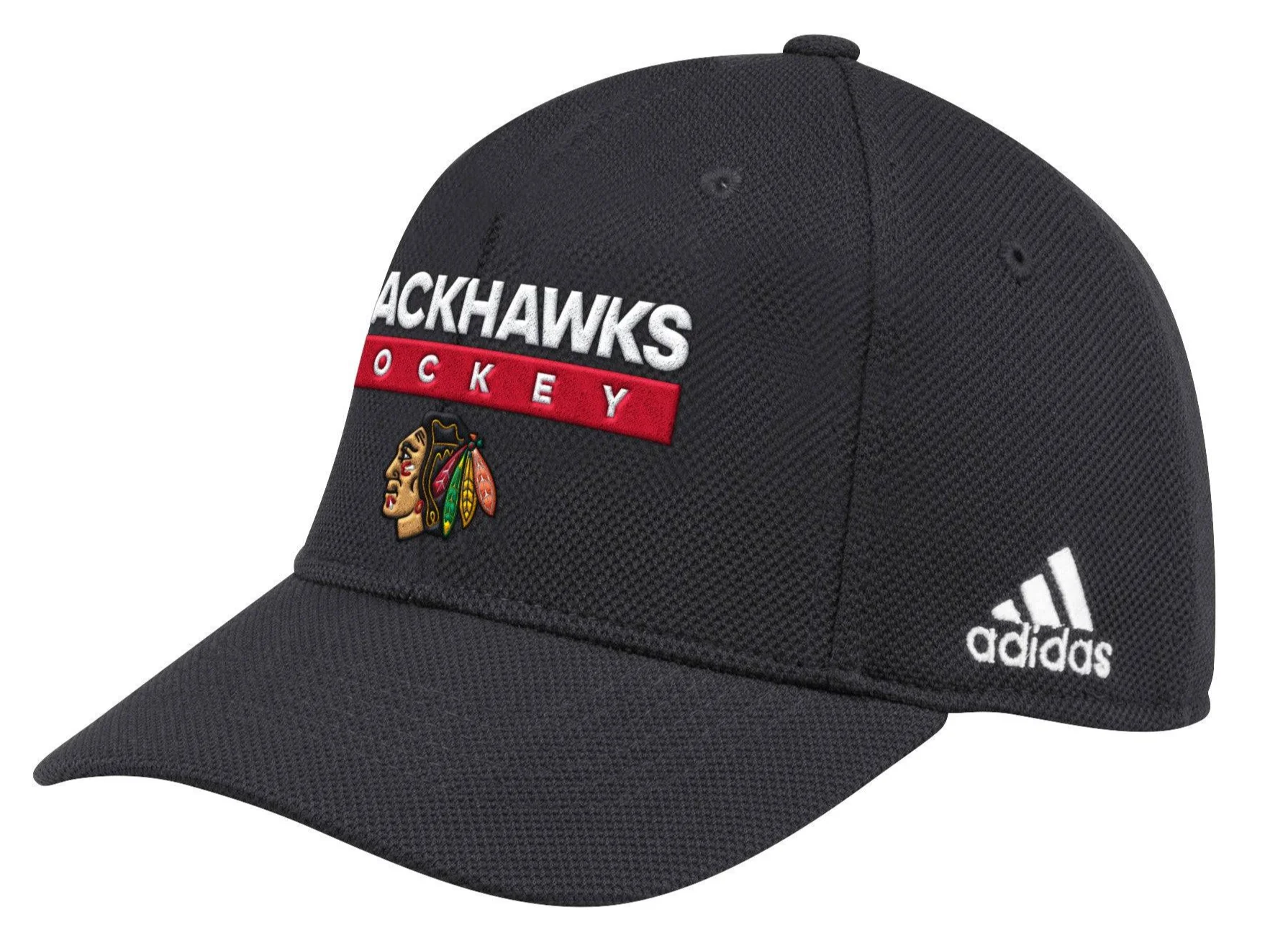 Men’s Chicago Blackhawks Authentic Collection Foxtrot Structured Flex Fit Hat By Adidas