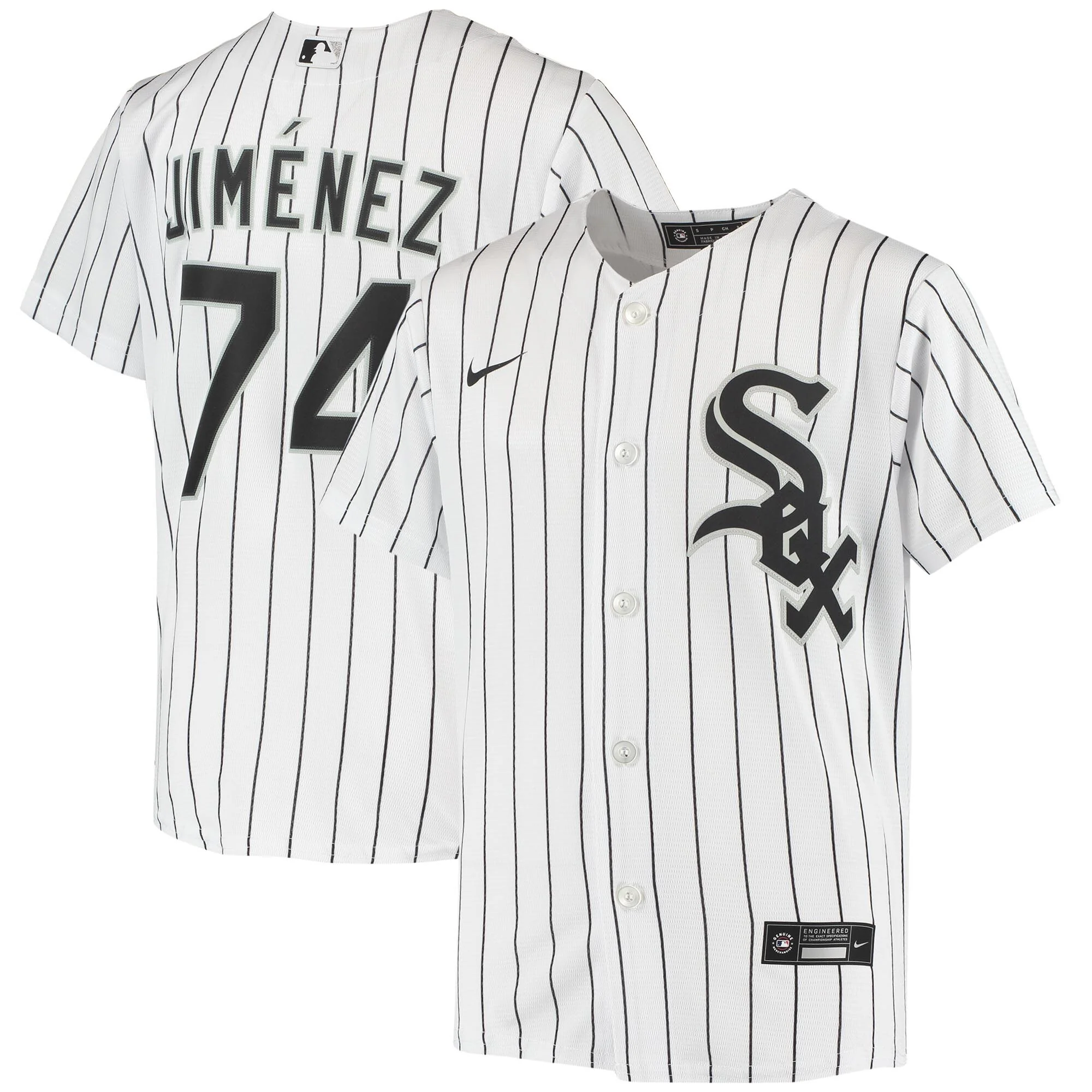 NIKE Youth Eloy Jimenez Chicago White Sox White Home Replica Jersey