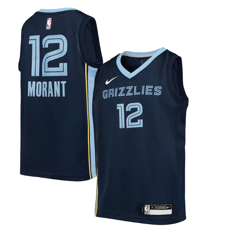 Nike Ja Morant Memphis Grizzlies Youth Blue Team Swingman Jersey