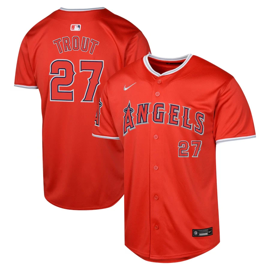 NIKE Youth Mike Trout Los Angeles Angels Red Alternate Limited Jersey