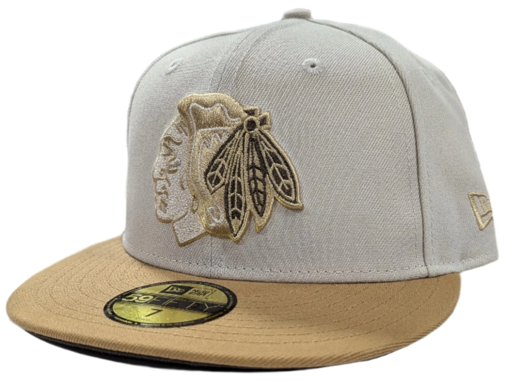 Chicago Blackhawks New Era Stone/Wheat 59FIFTY Fitted Hat