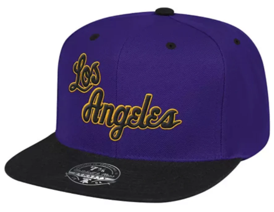 Men's Mitchell & Ness Purple/Black Los Angeles Lakers Hardwood Classics Reload 2.0 Fitted Hat