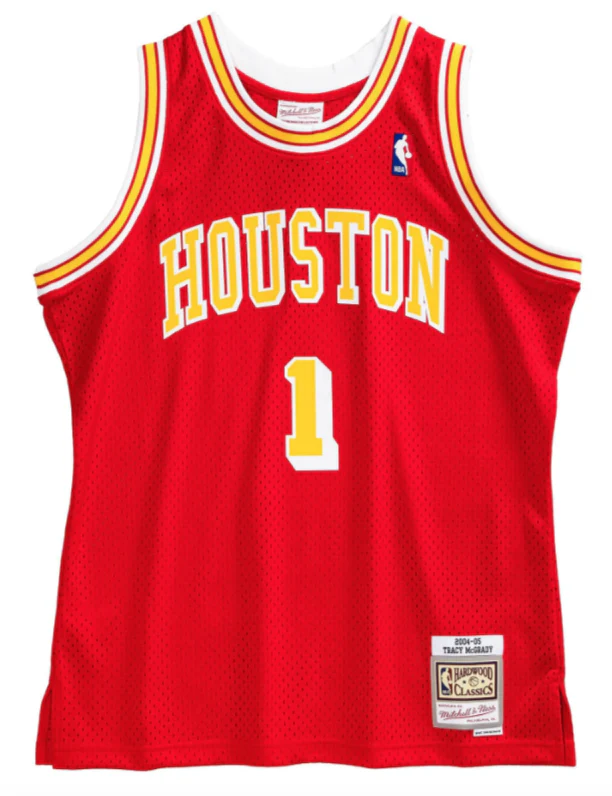 Men’s Tracy McGrady Houston Rockets 2004-05 Red Swingman Replica Jersey By Mitchell & Ness