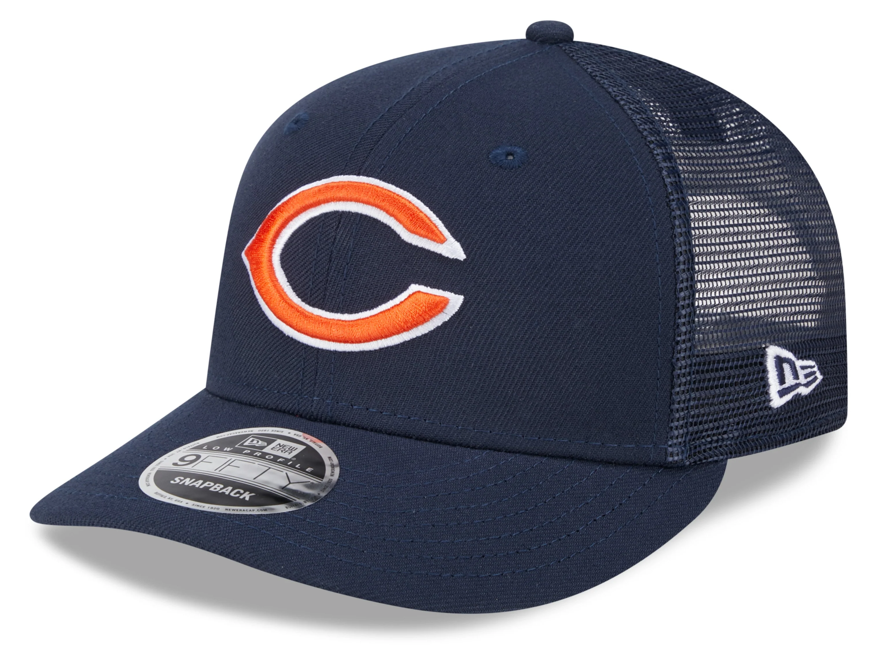 Men's Chicago Bears New Era Navy Low Profile Trucker 9FIFTY Adjustable Hat