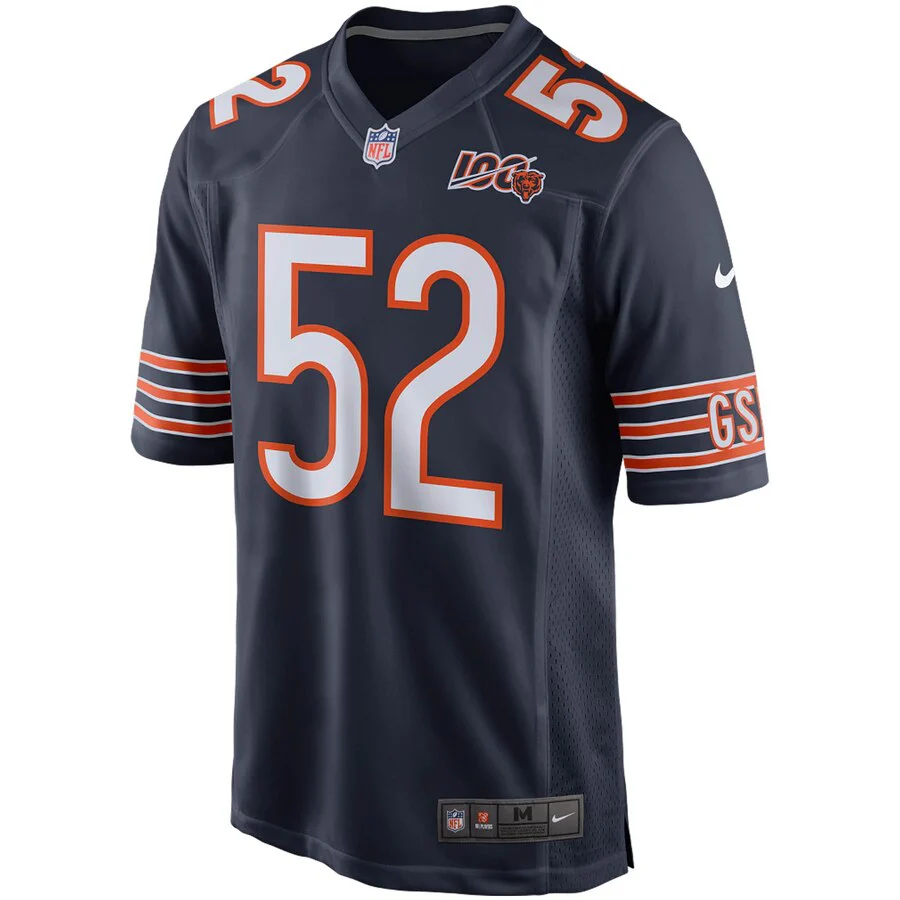 Men's Chicago Bears Khalil Mack Nike Navy 100th Season Game Jersey