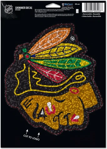 Chicago Blackhawks 5X7 Shimmer Decal