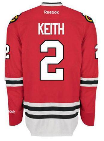 Mens Duncan Keith Chicago Blackhawks Authentic Reebok Edge 2 Red Home Jersey