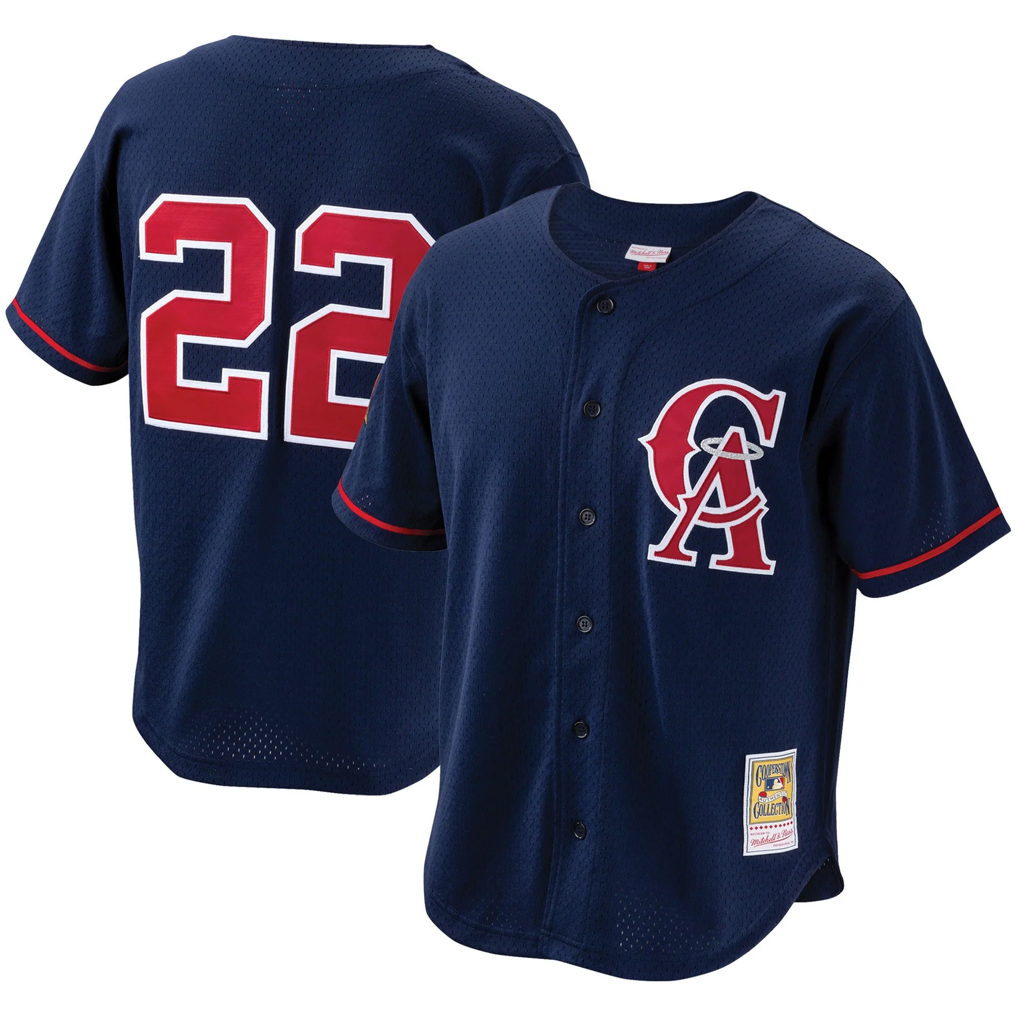 Men's Bo Jackson California Angels Mitchell & Ness Cooperstown Collection Authentic Batting Practice Jersey - Navy