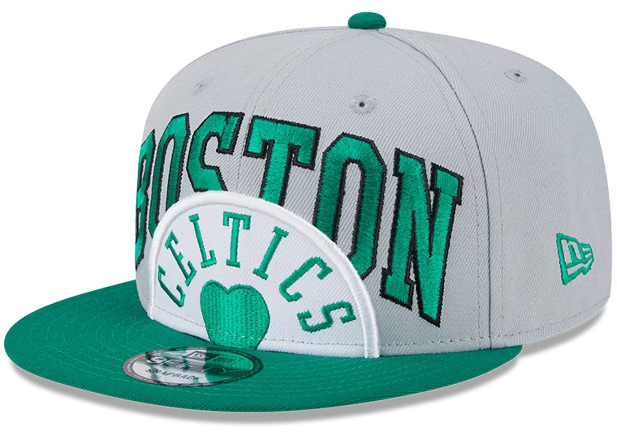 Men's Boston Celtics New Era Gray/Kelly Green Tip-Off Two-Tone 9FIFTY Snapback Hat