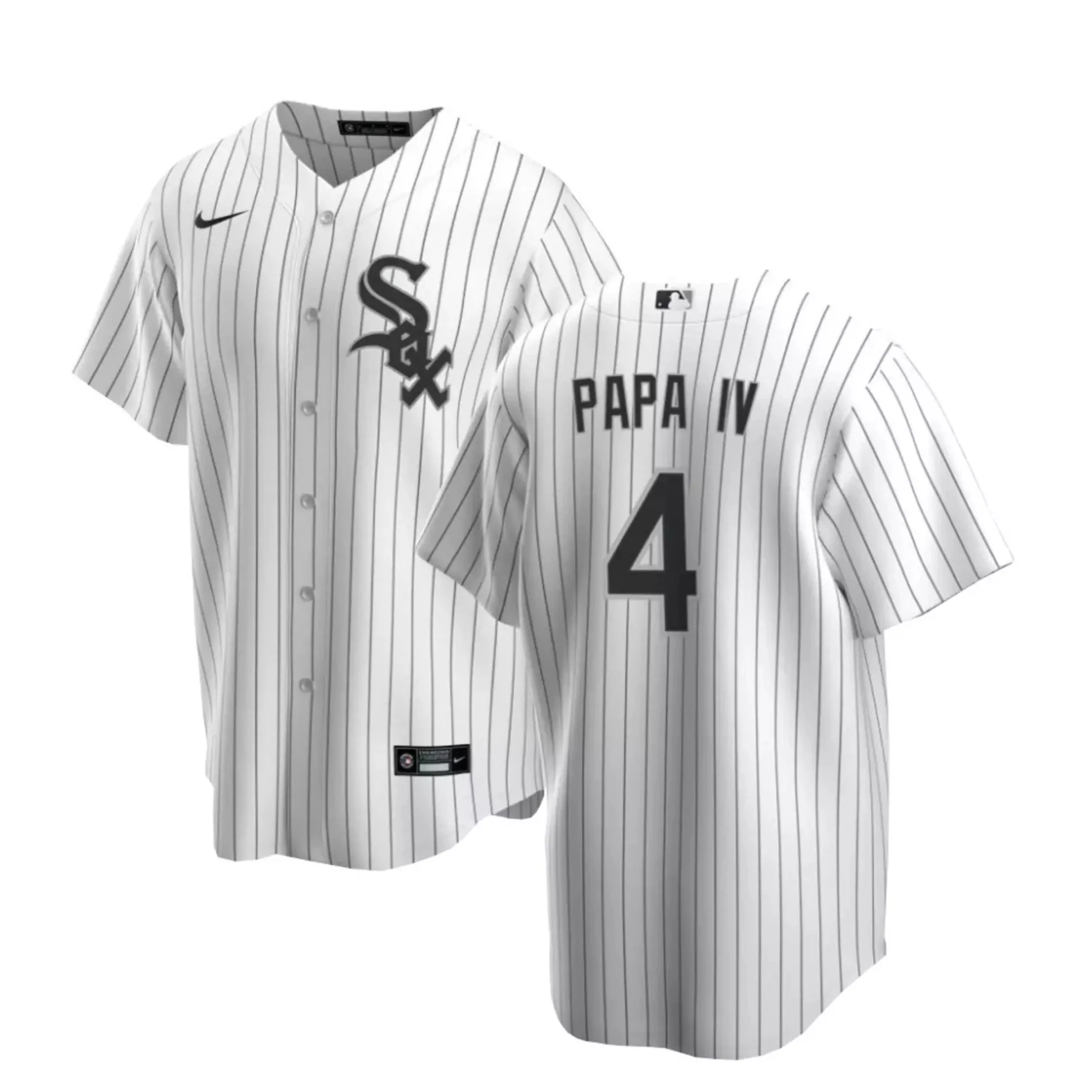 Men's Papa Emeritus IV Chicago White Sox NIKE Replica Home Premium Twill Jersey