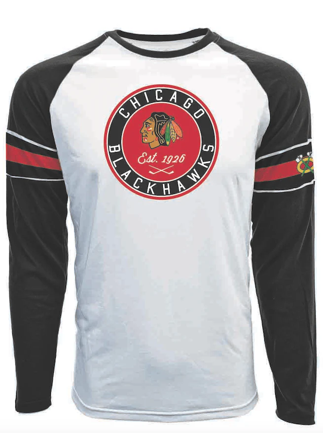 Chicago Blackhawks Faceoff Circle Long Sleeve Tee By Levelwear
