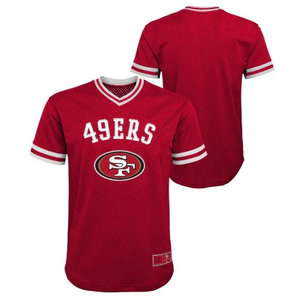 Youth San Francisco 49ers Twill V-Neck Jersey Tee