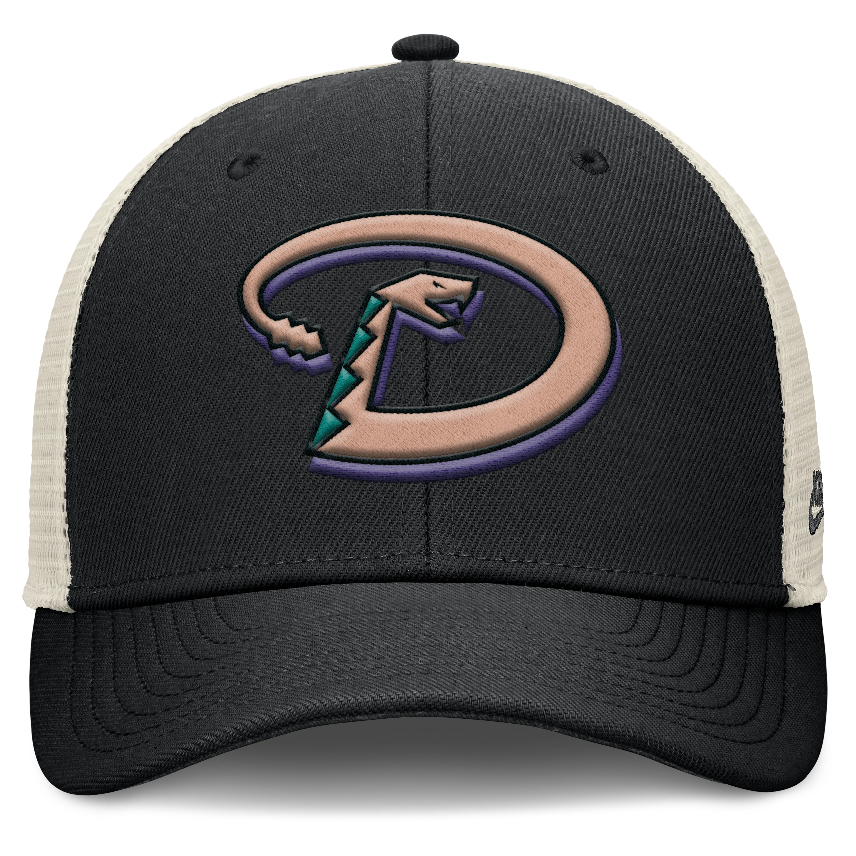 Arizona Diamondbacks Nike Rise Black Adjustable Snapback Trucker Hat