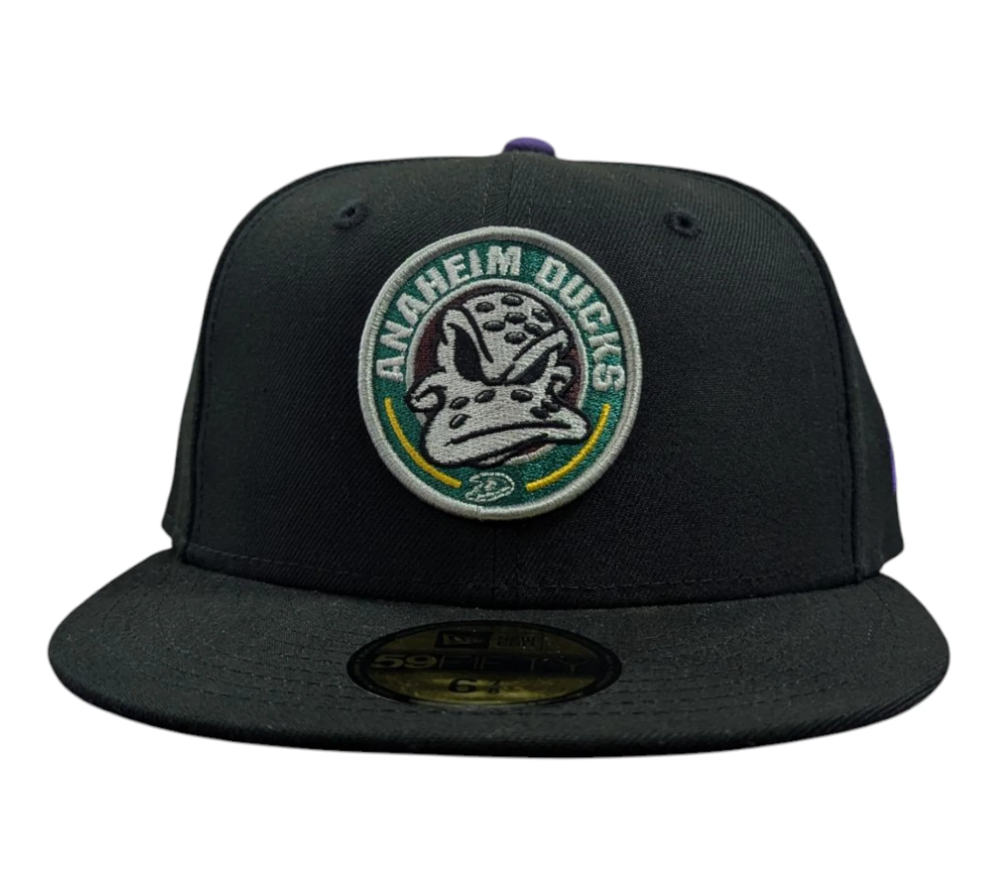 Anaheim Mighty Ducks New Era Black Wild Wing 59FIFTY Fitted Hat