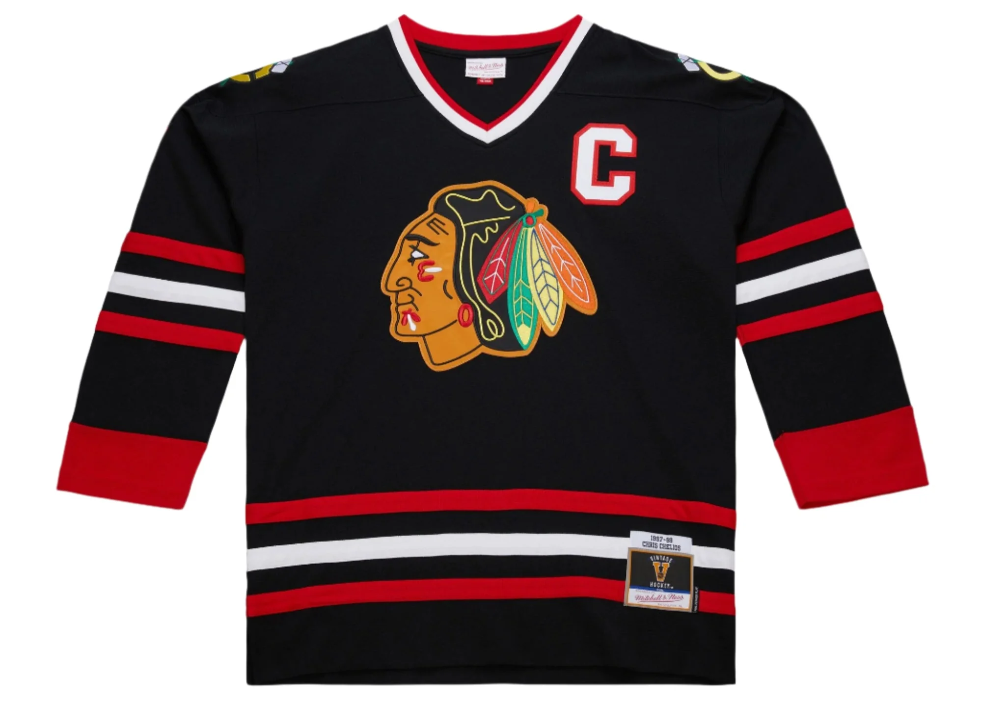 Men's Chris Chelios Black Chicago Blackhawks 1997/98 Power Play Player Jersey