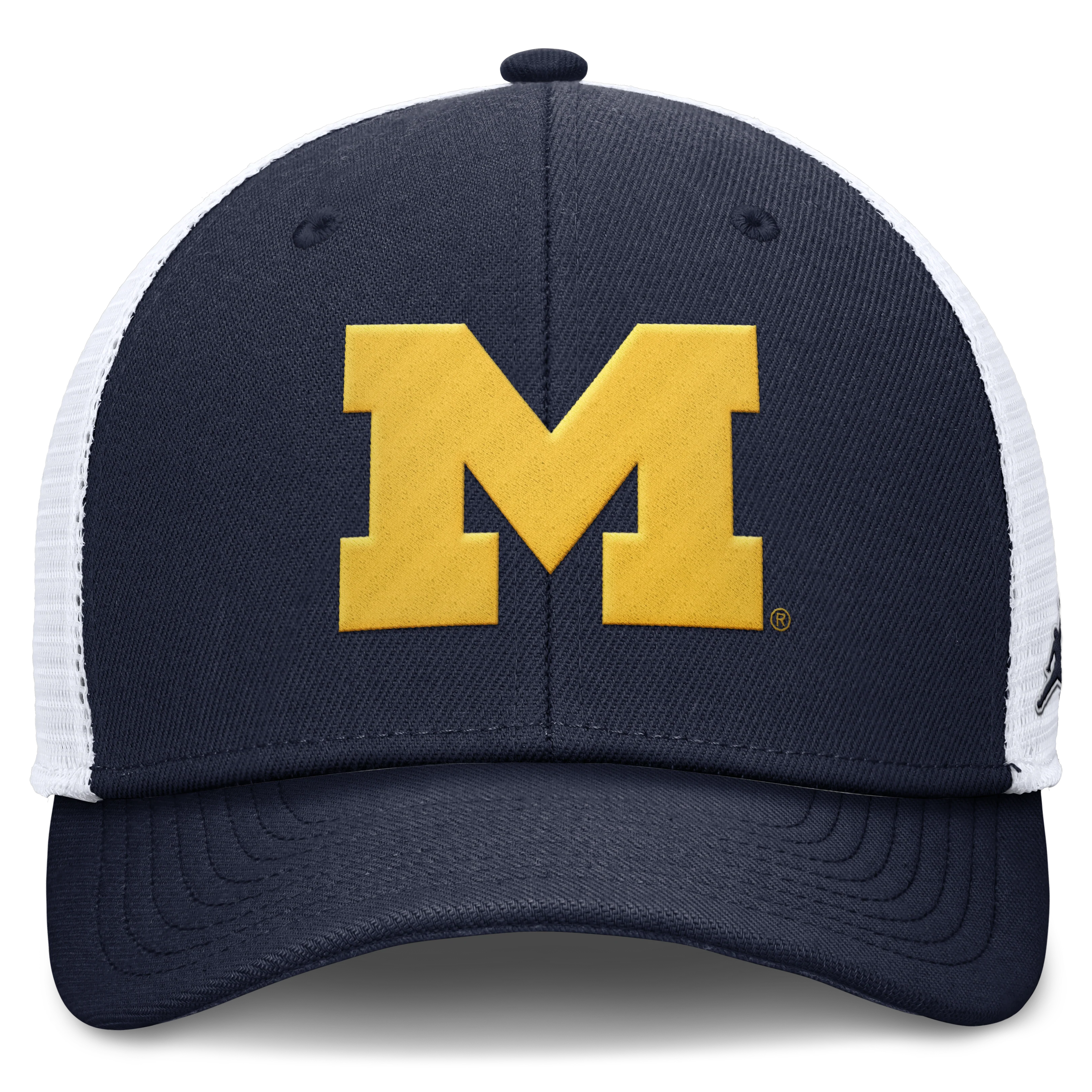 Michigan Wolverines Jumpman Club Navy Adjustable Snapback Trucker Hat