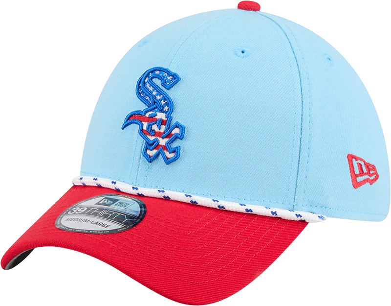 Chicago White Sox 2025 Independence Day Blue New Era 39THIRTY Flex Hat
