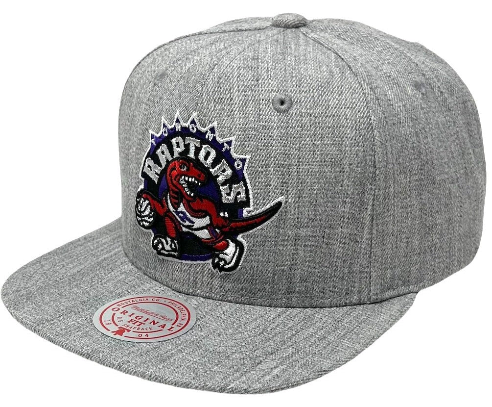 Toronto Raptors HWC Gray Heather 2.0 Mitchell & Ness Snapback Hat