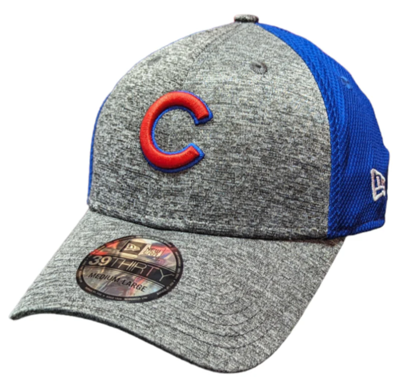 Mens Chicago Cubs New Era Graphite Shadow Blocker 39THIRTY Flex Hat