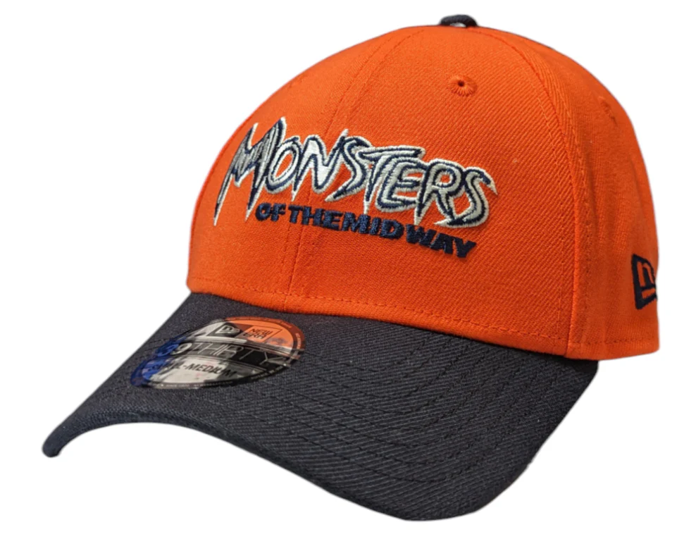 Chicago Bears New Era Gridiron Collection 2 Tone Orange Navy Monsters 39THIRTY Flex Hat