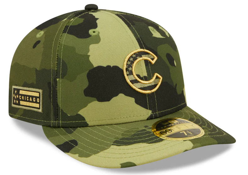 Chicago Cubs New Era Low Profile 2022 MLB Armed Forces Day On-Field 59FIFTY Fitted Hat - Camo