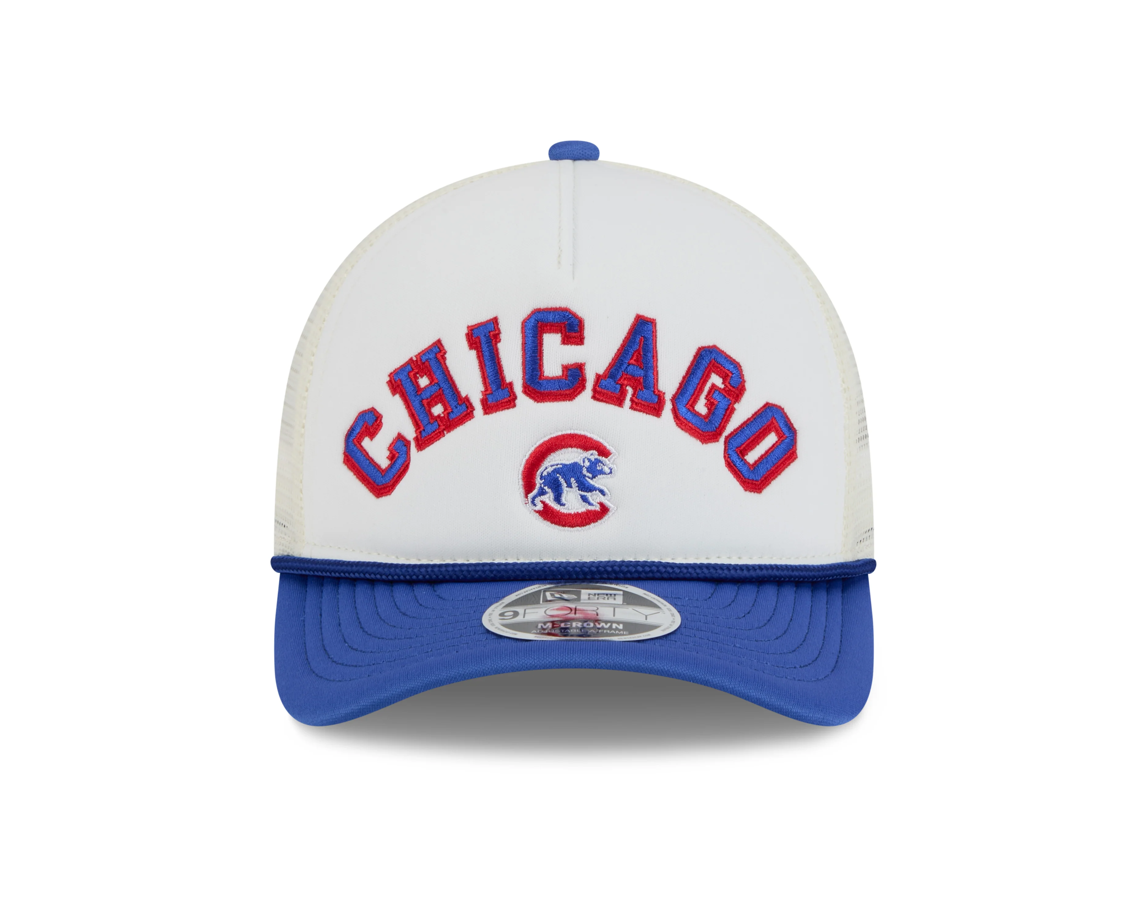Chicago Cubs 2 Tone Chrome/Royal New Era 9FORTY M-Crown Trucker Adjustable Hat