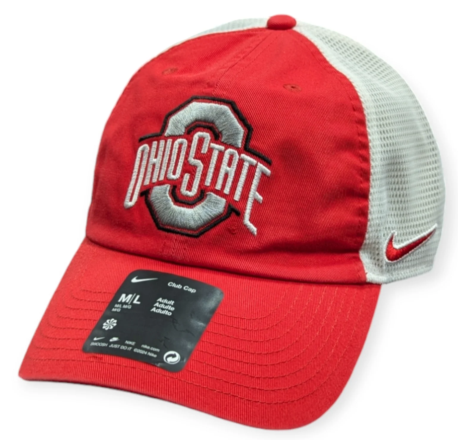Ohio State Buckeyes Nike Red Club Unstructured Adjustable Trucker Hat